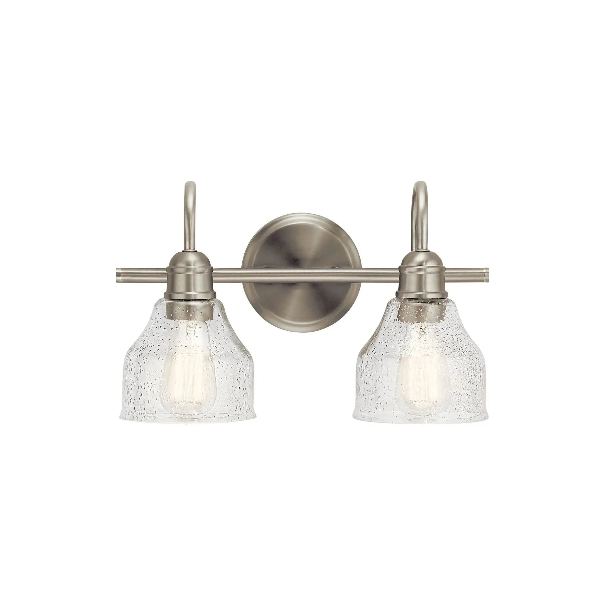 Kichler 45972NI Brushed Nickel Bathroom Vanity Light | Clear Seeded ...