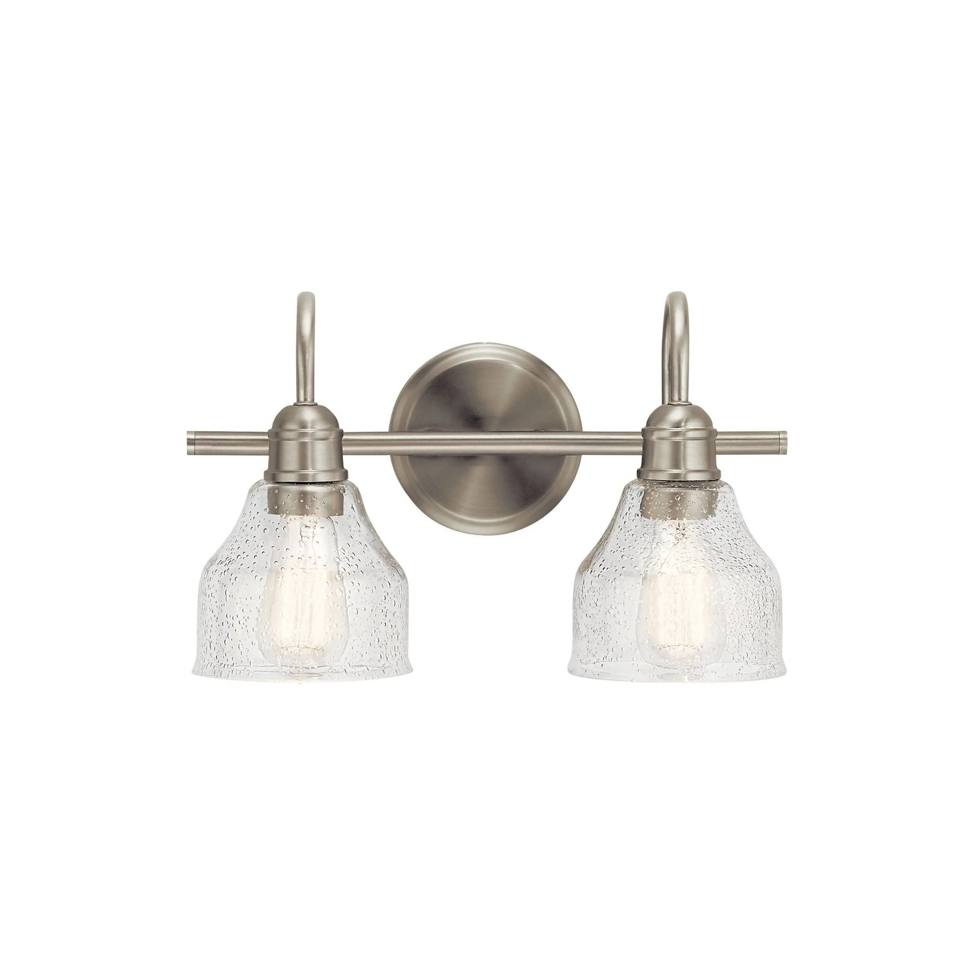 Avery 15" 2-Light Bath Vanity Light, Brushed Nickel Finish
