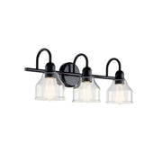 Avery 24" 3-Light Bath Vanity Light, Black Finish - Bees Lighting