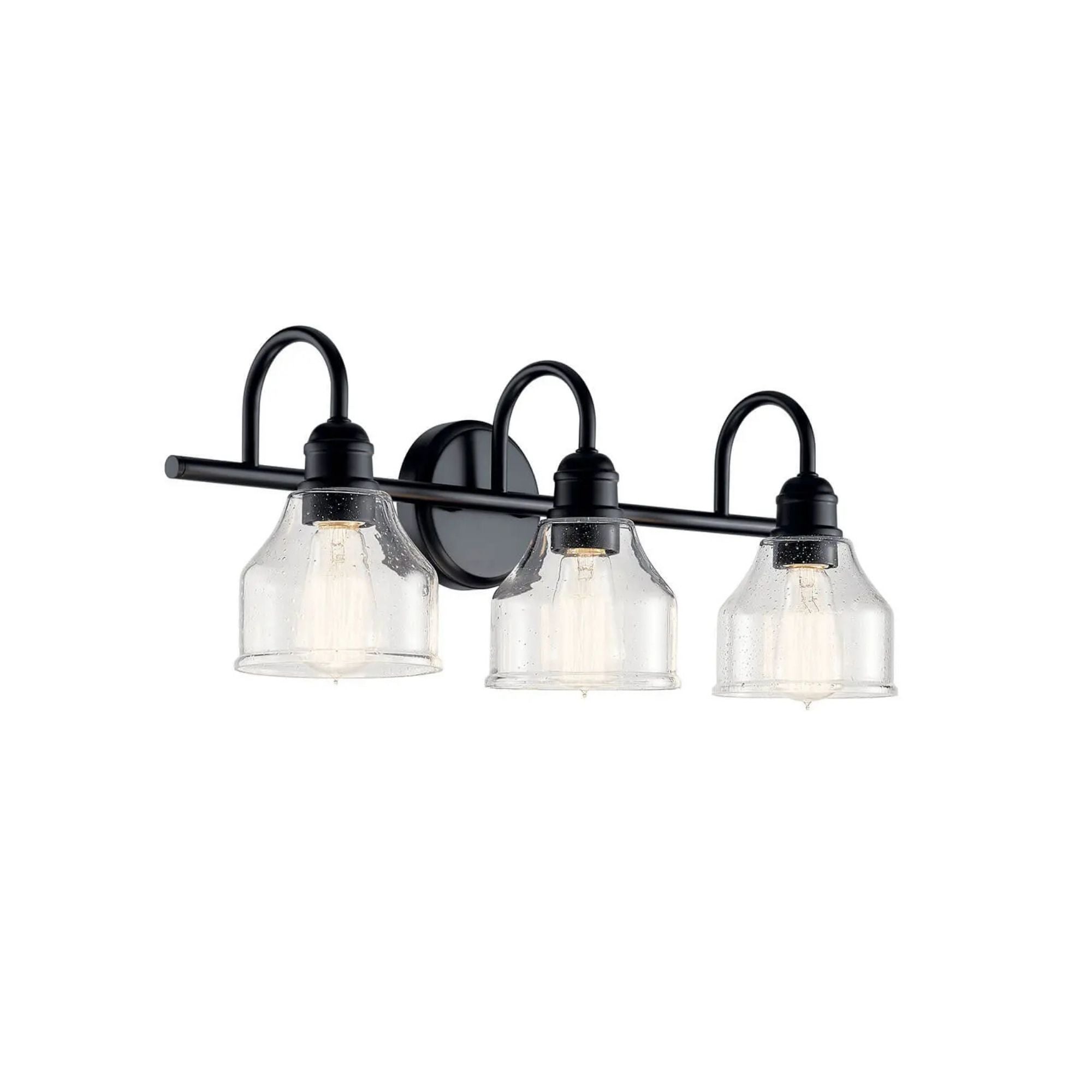 Avery 24" 3-Light Bath Vanity Light, Black Finish - Bees Lighting