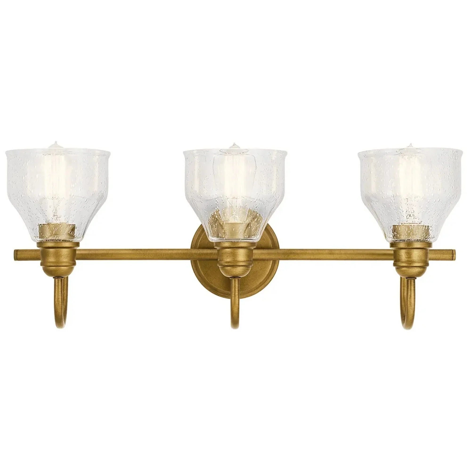 Avery 24" 3-Light Bath Vanity Light, Natural Brass Finish