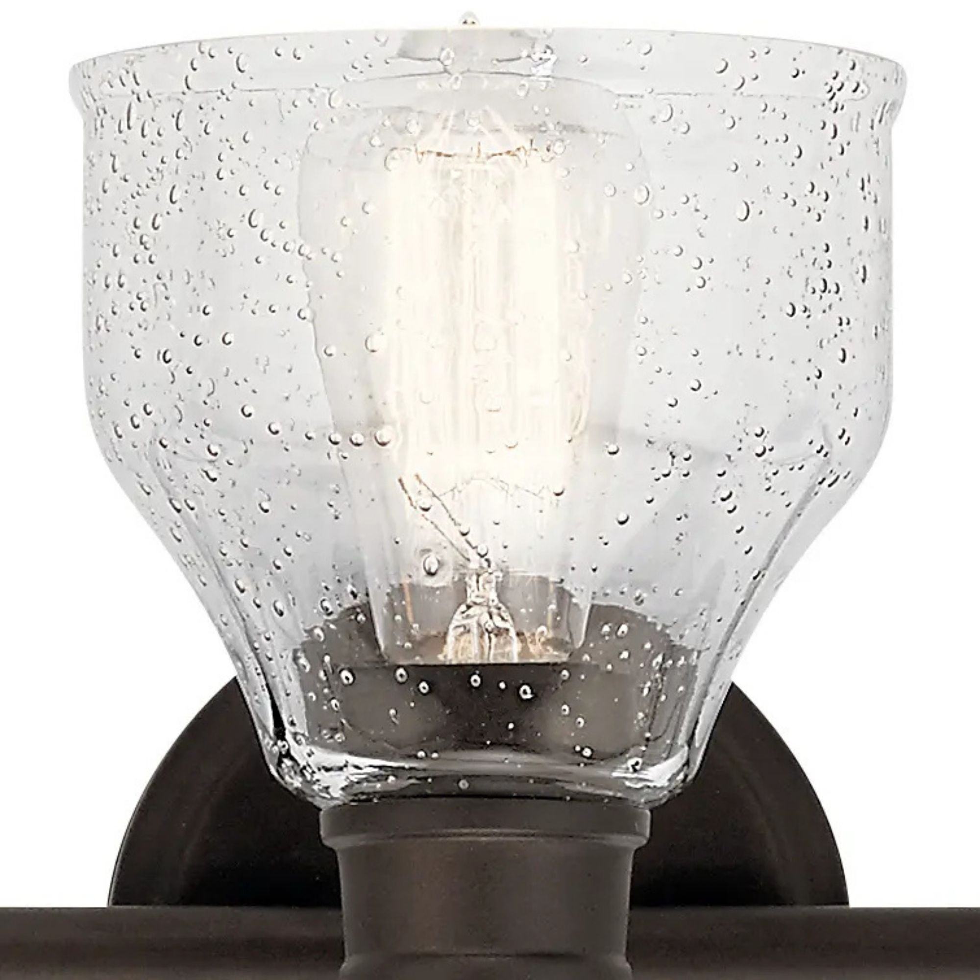 Kichler Avery 24 in. 3-Light Bathroom Vanity Light, Olde Bronze with Clear Seeded Glass