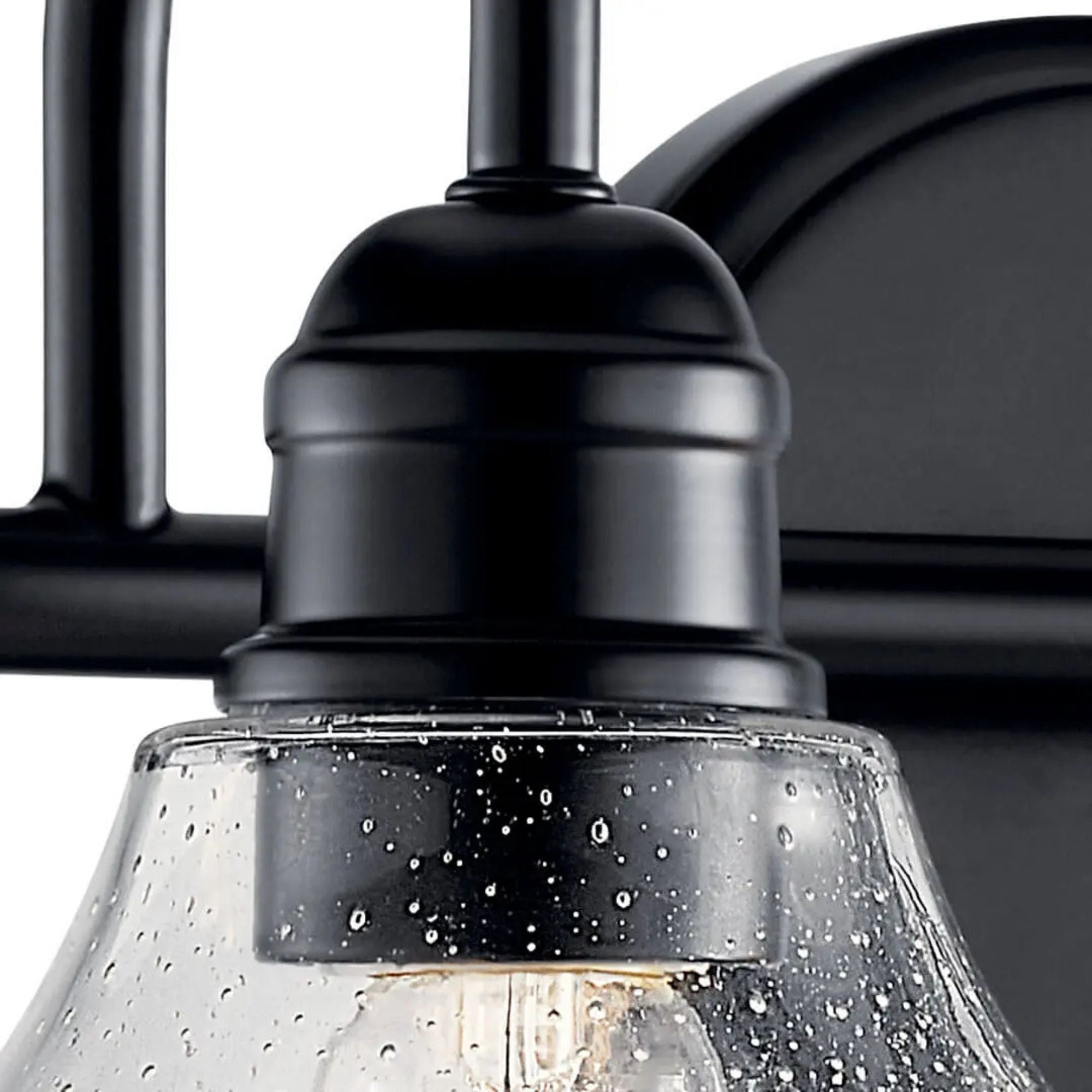 Kichler Avery 33.5 in. 4-Light Bathroom Vanity Light, Black with Clear Seeded Glass