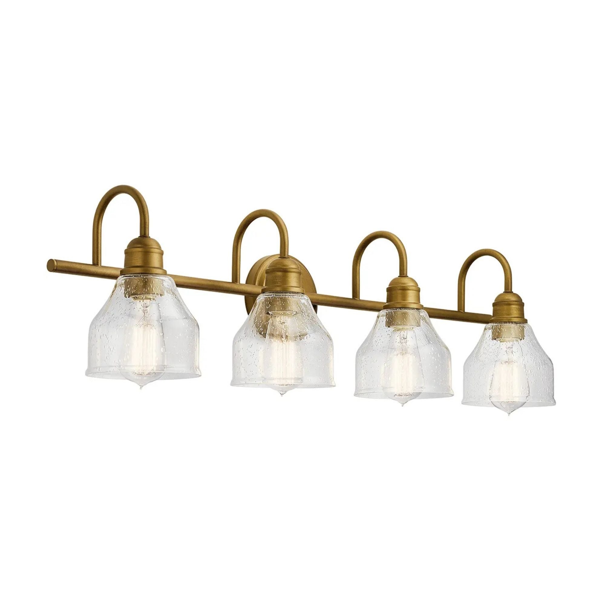 Avery 34" 4-Light Bath Vanity Light, Natural Brass Finish