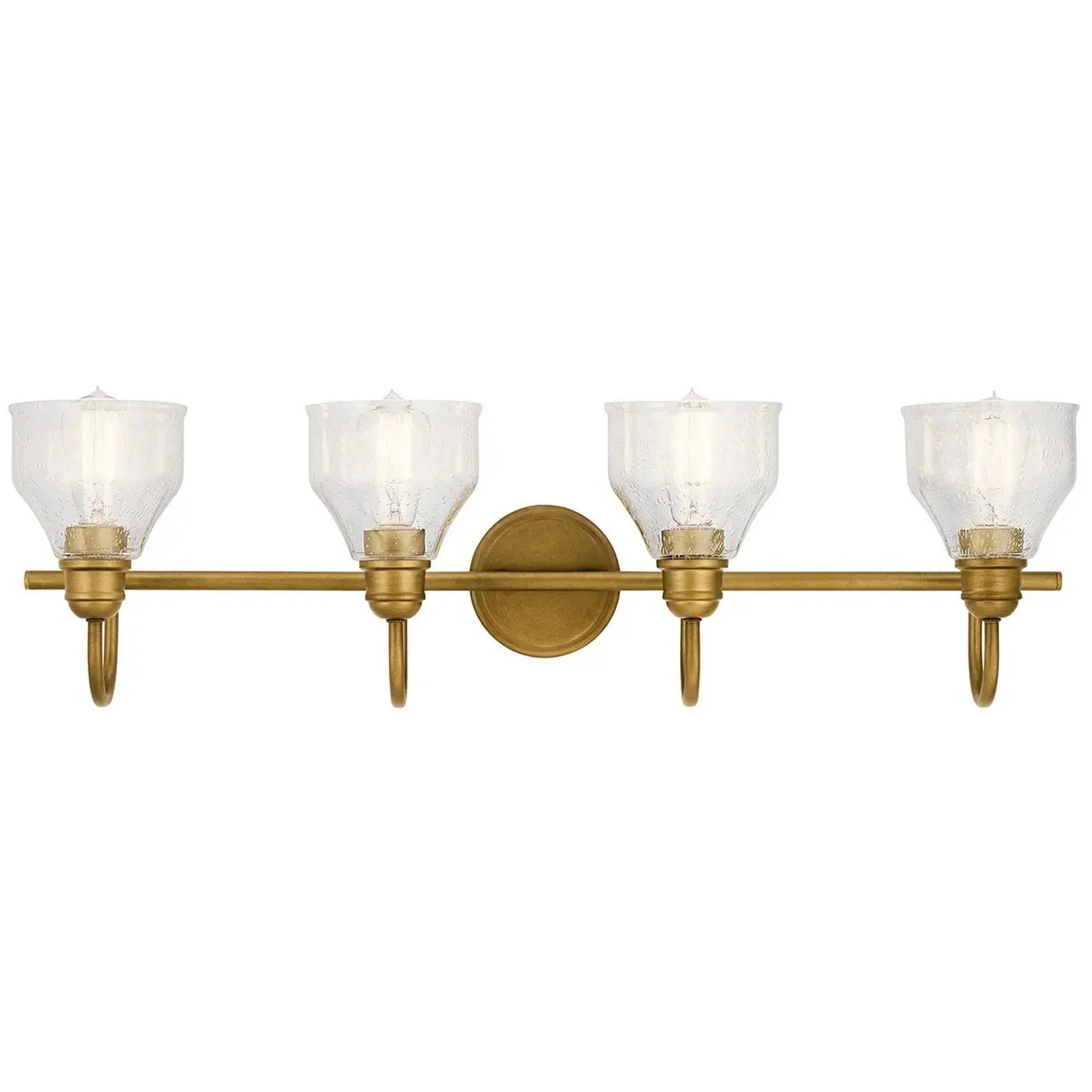 Avery 34" 4-Light Bath Vanity Light, Natural Brass Finish
