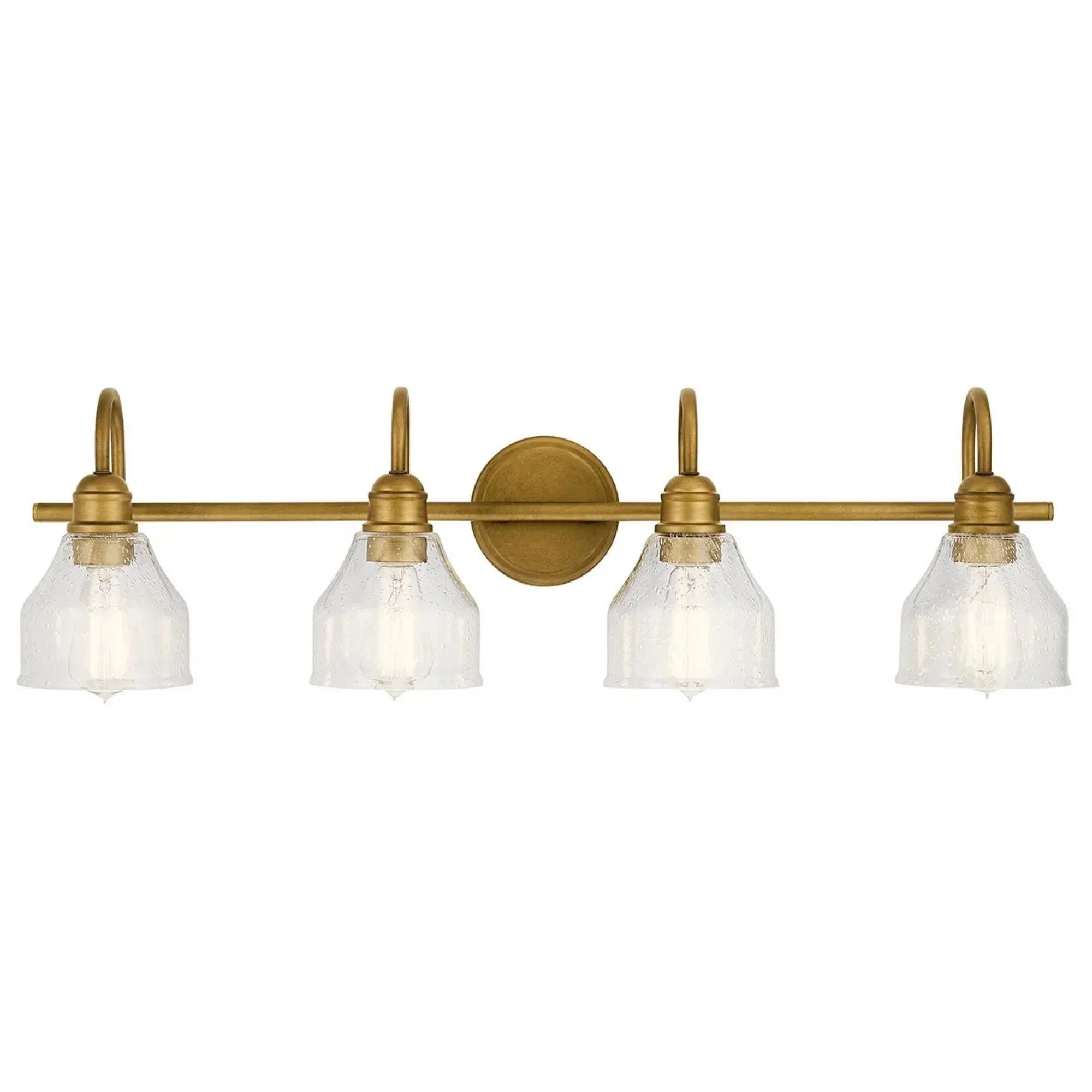 Avery 34" 4-Light Bath Vanity Light, Natural Brass Finish