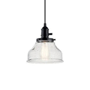 Avery 8" Bell Mini Pendant, Black Finish