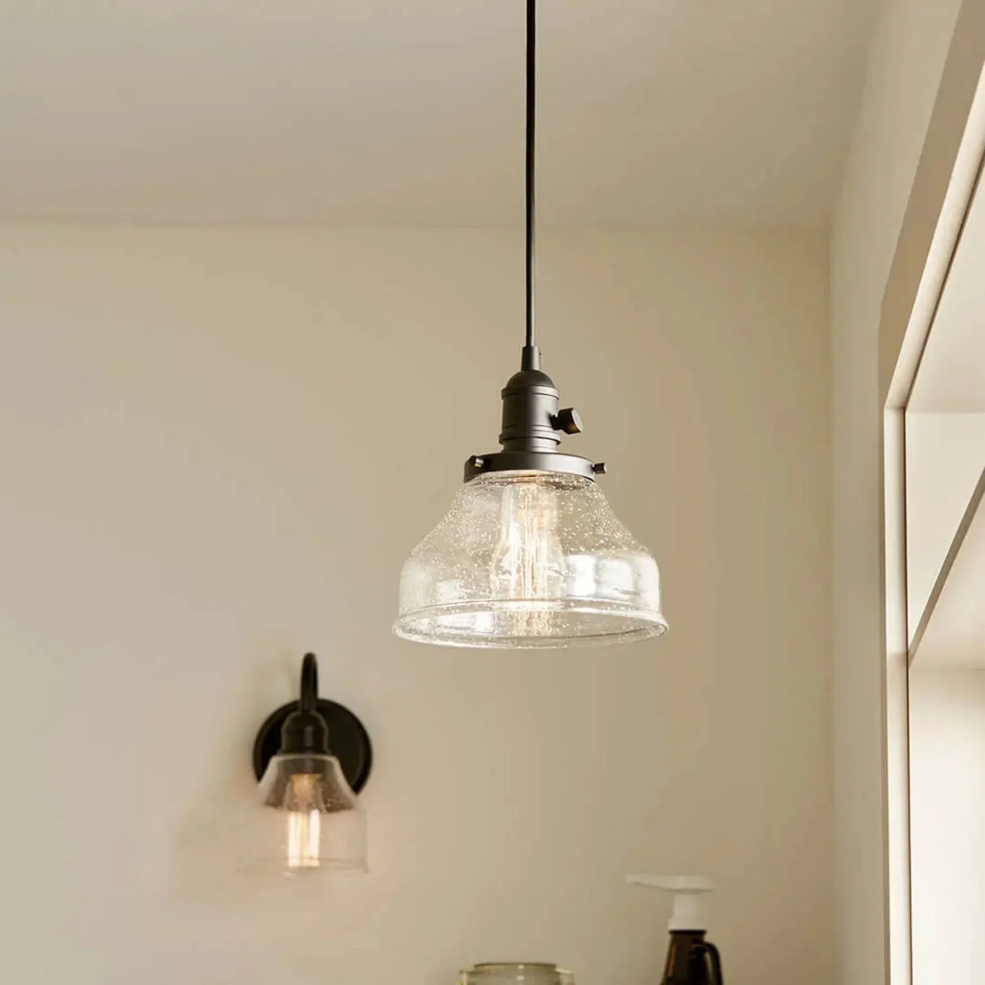 Kichler Lighting - Avery 8" Bell Mini Pendant, Black Finish | Bees Lighting
