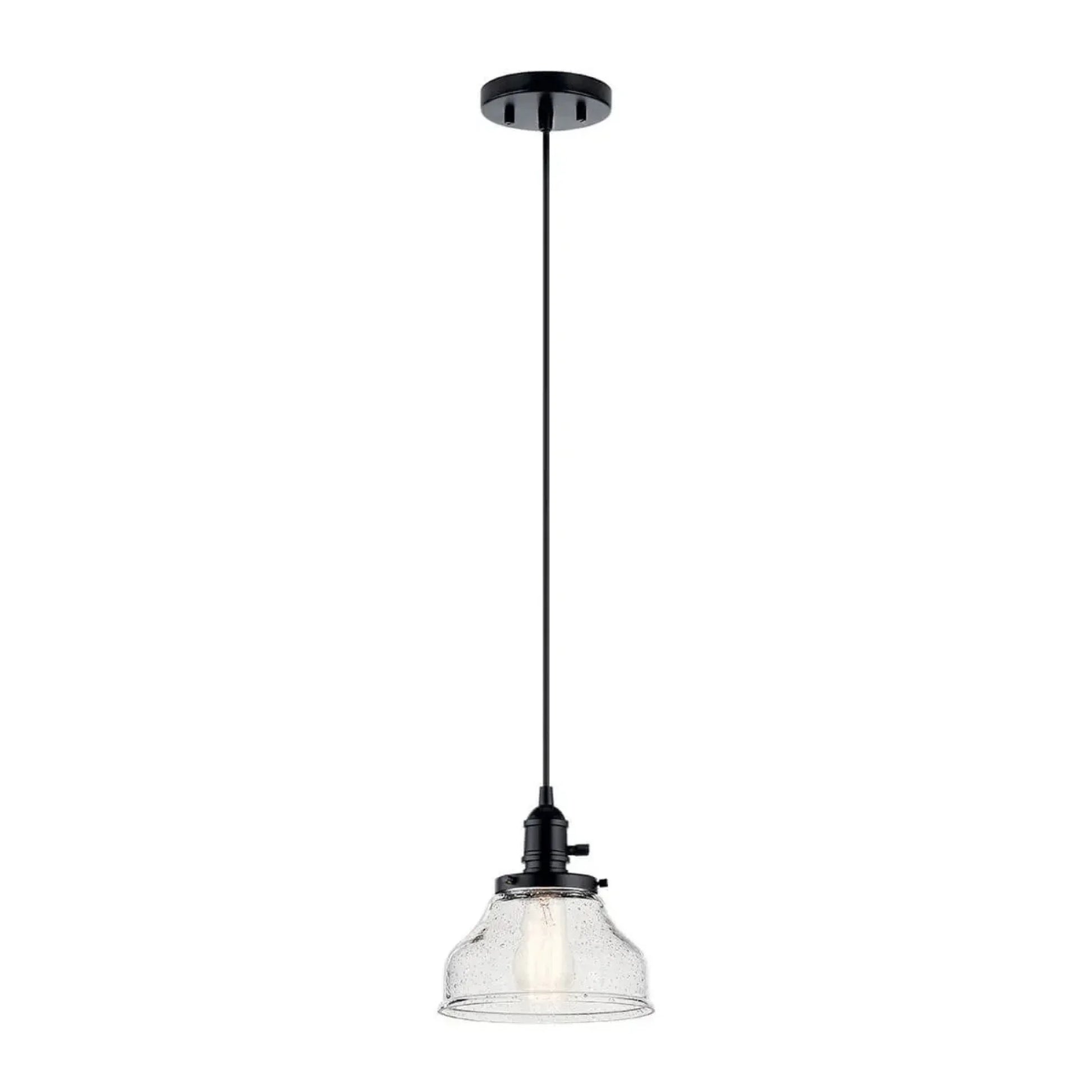 Kichler Lighting - Avery 8" Bell Mini Pendant, Black Finish | Bees Lighting