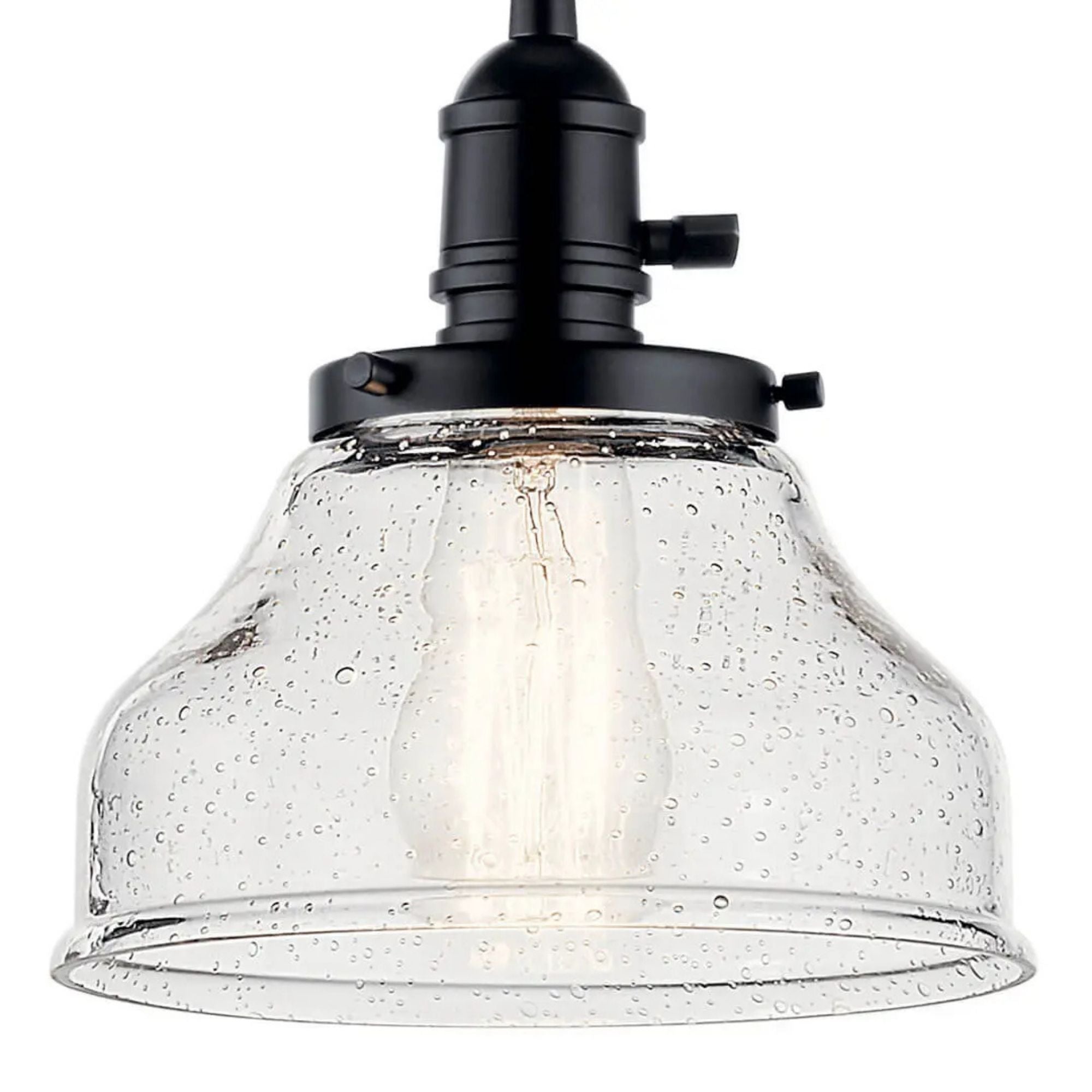 Avery 8" Bell Mini Pendant, Black Finish