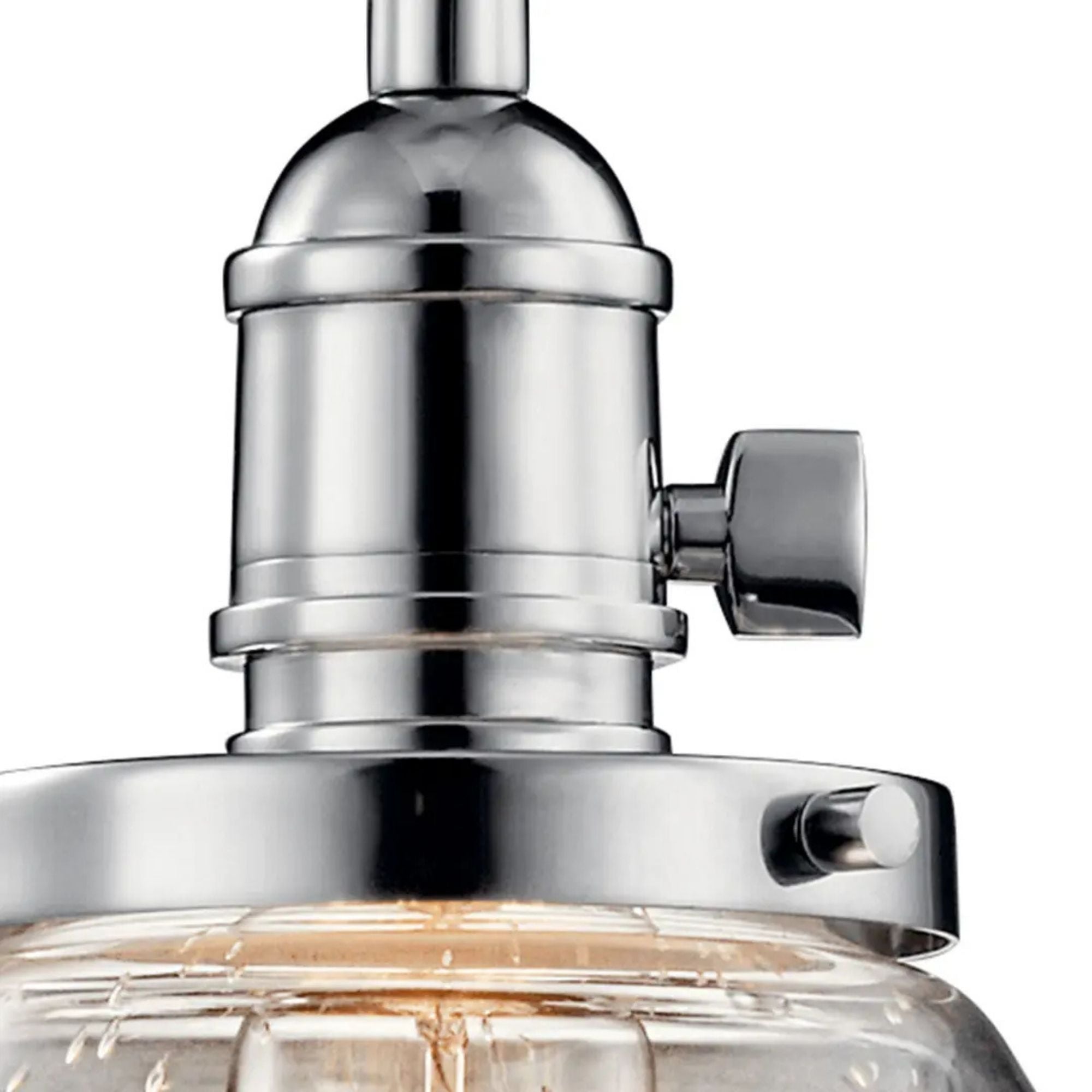 Avery 8" Bell Mini Pendant, Chrome Finish