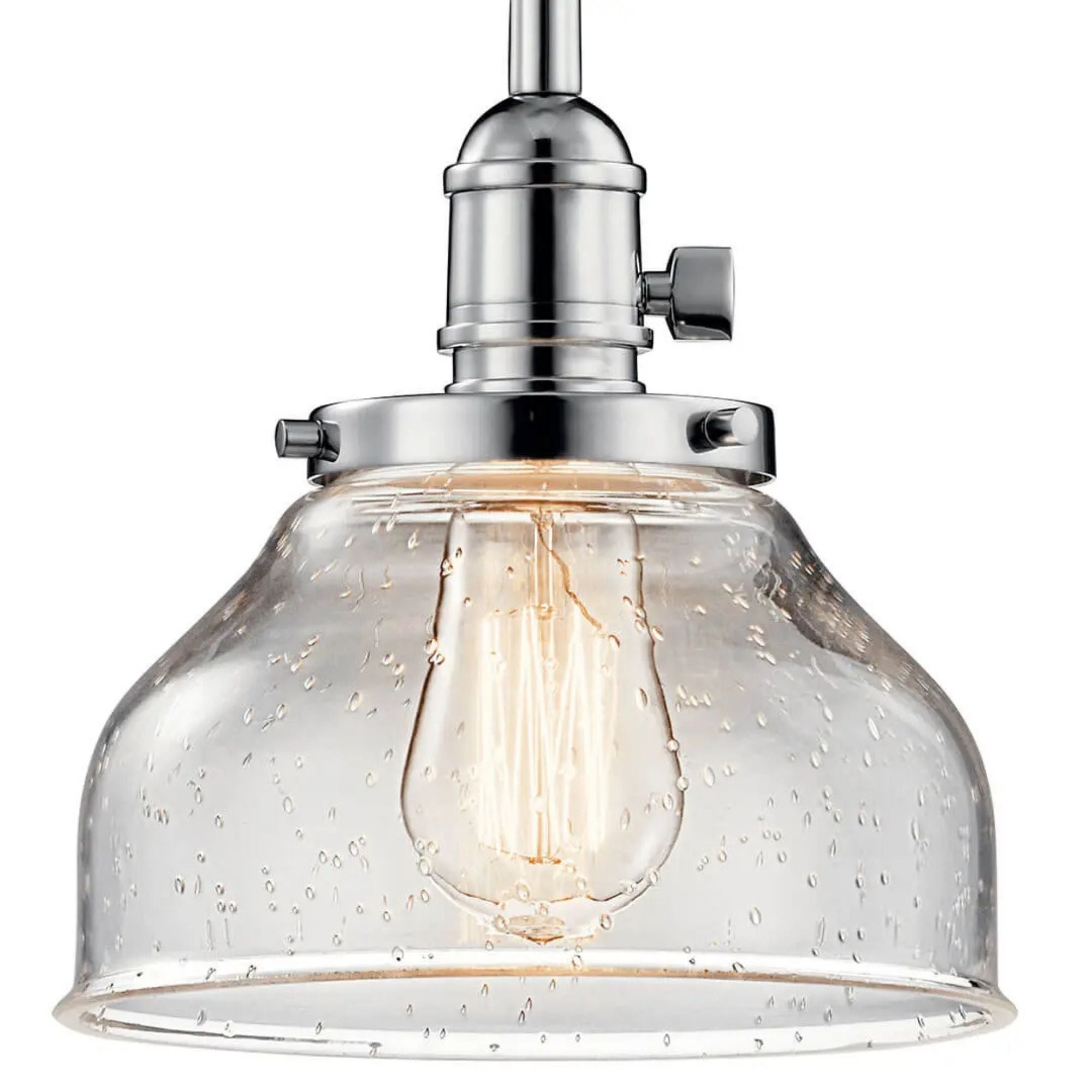Avery 8" Bell Mini Pendant, Chrome Finish