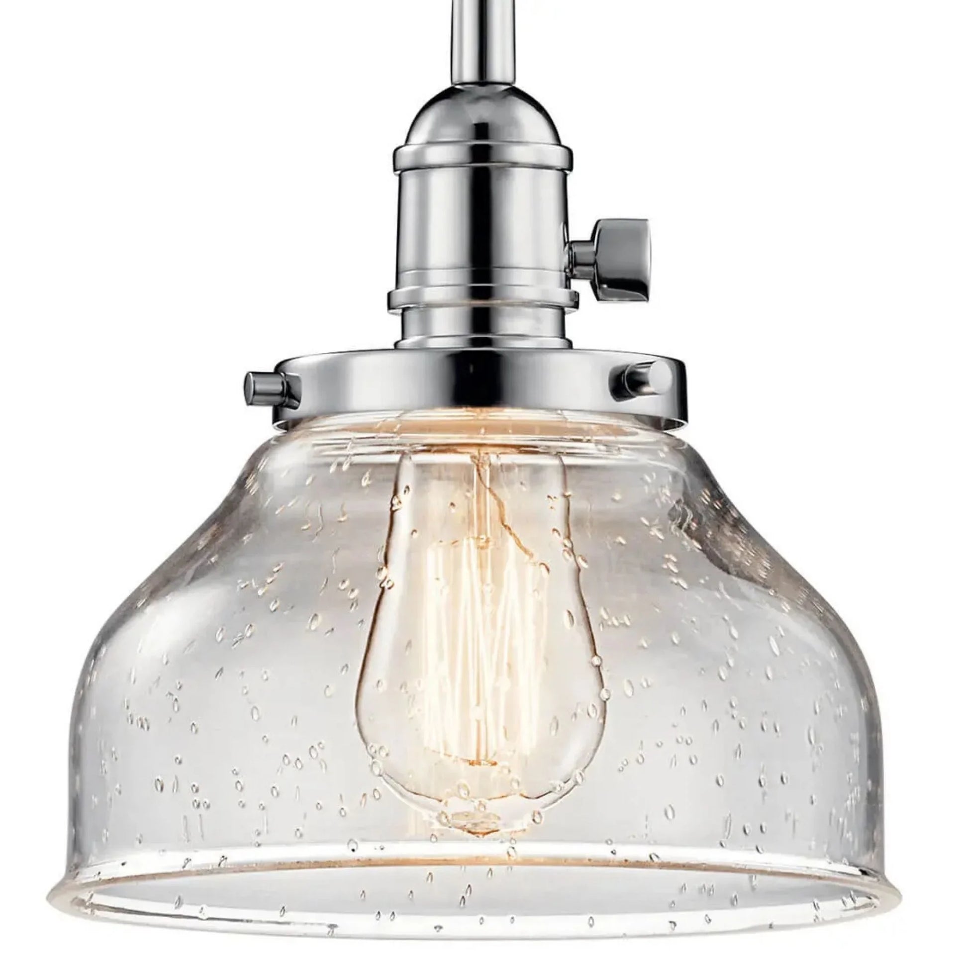 Kichler Lighting - Avery 8" Bell Mini Pendant, Chrome Finish | Bees Lighting