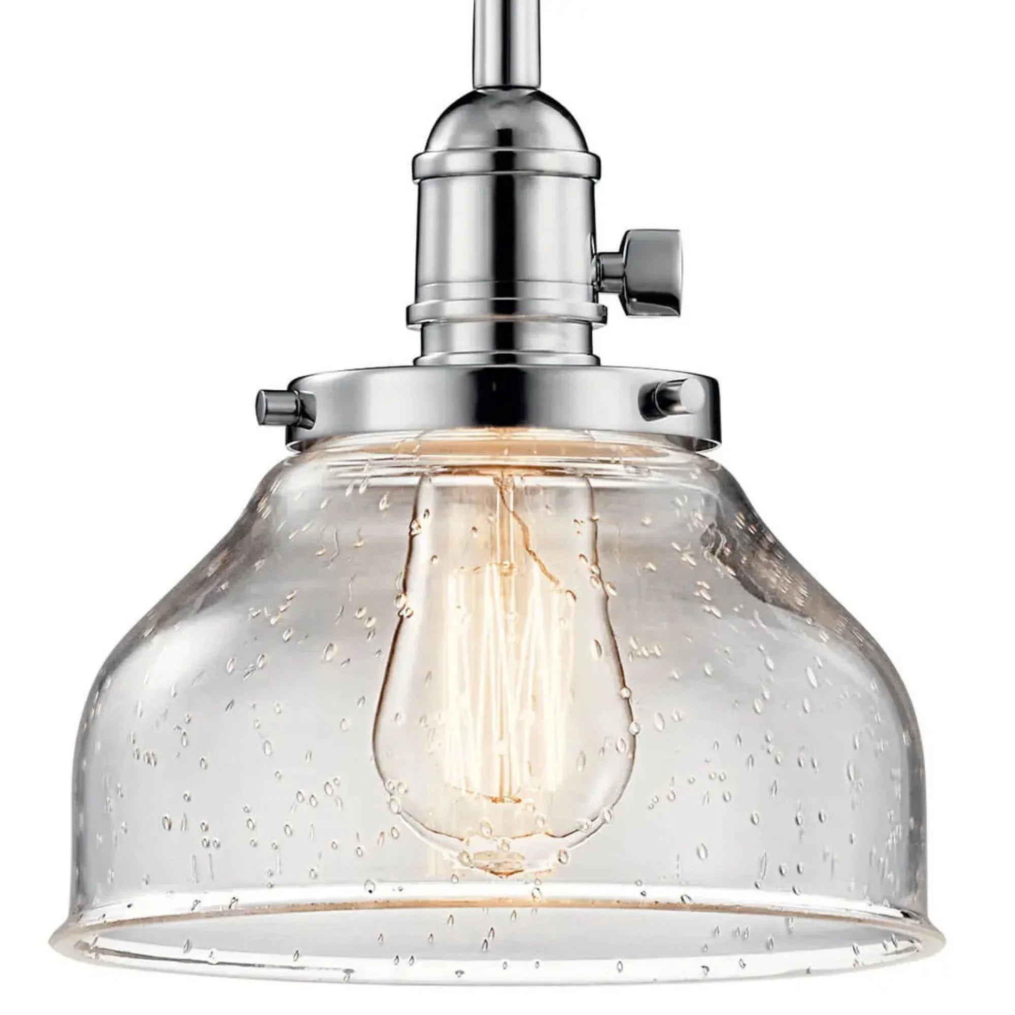 Kichler Lighting - Avery 8" Bell Mini Pendant, Chrome Finish | Bees Lighting