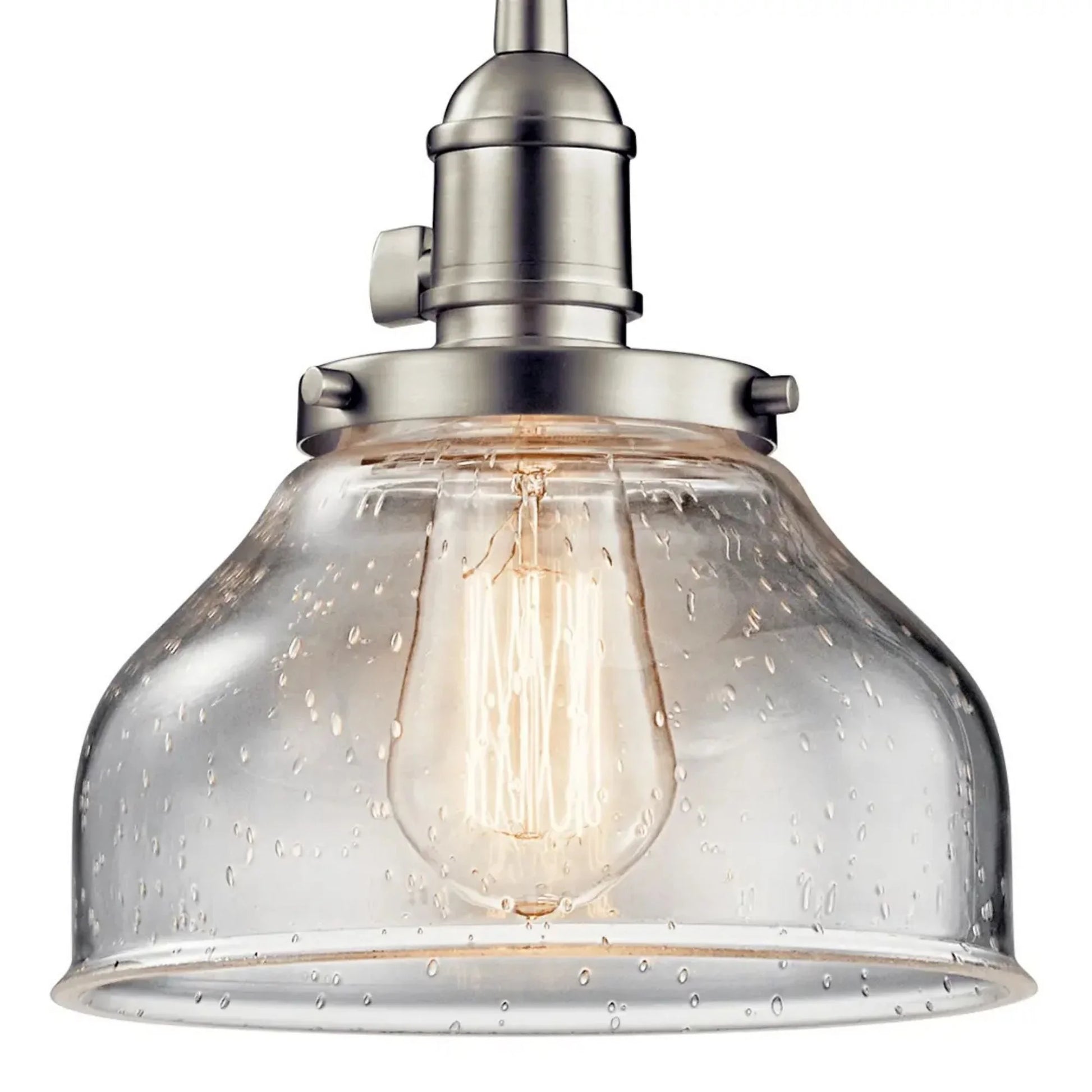 Kichler Lighting - Avery 8" Bell Mini Pendant, Brushed Nickel Finish | Bees Lighting