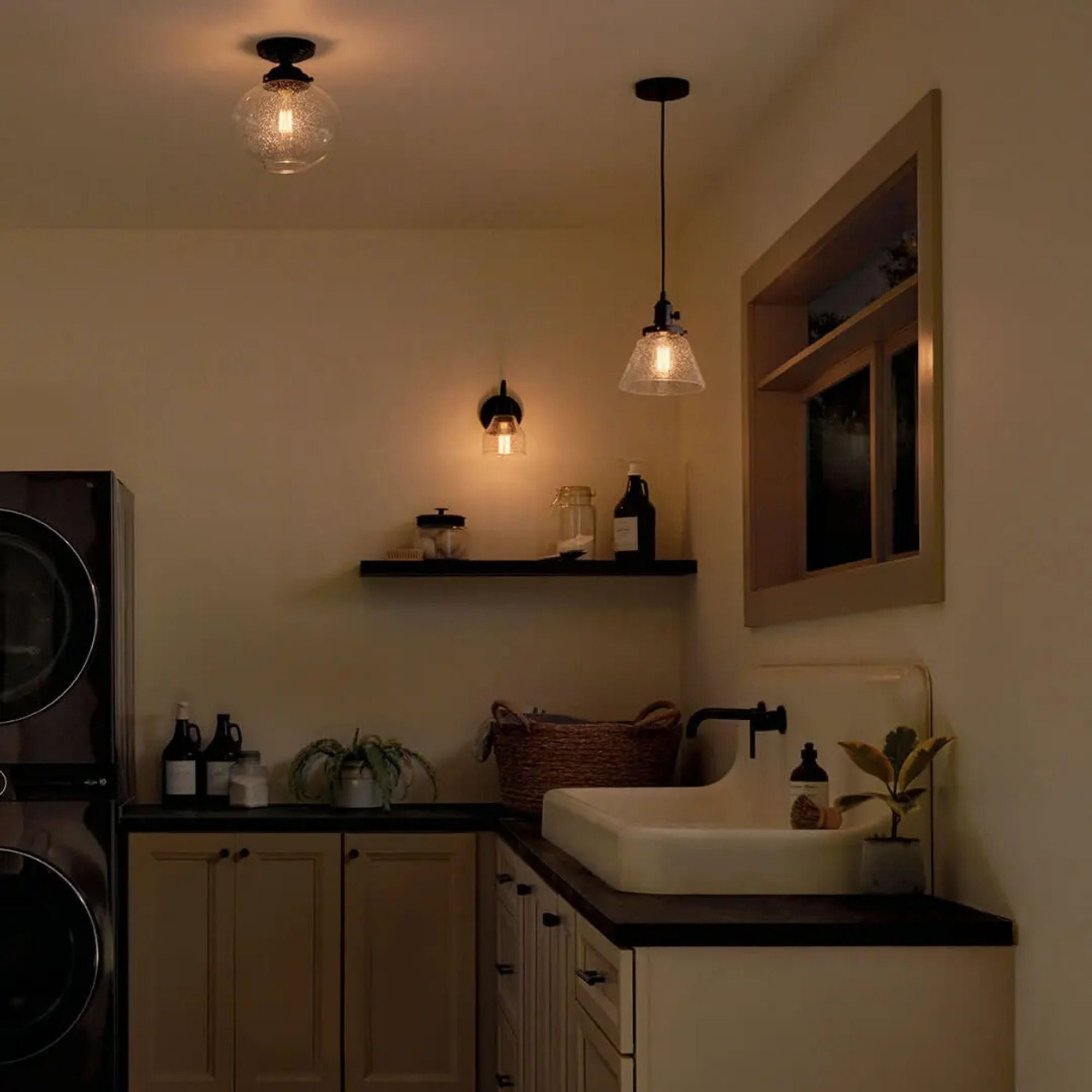 Avery 8" Cone Mini Pendant, Black Finish - Bees Lighting