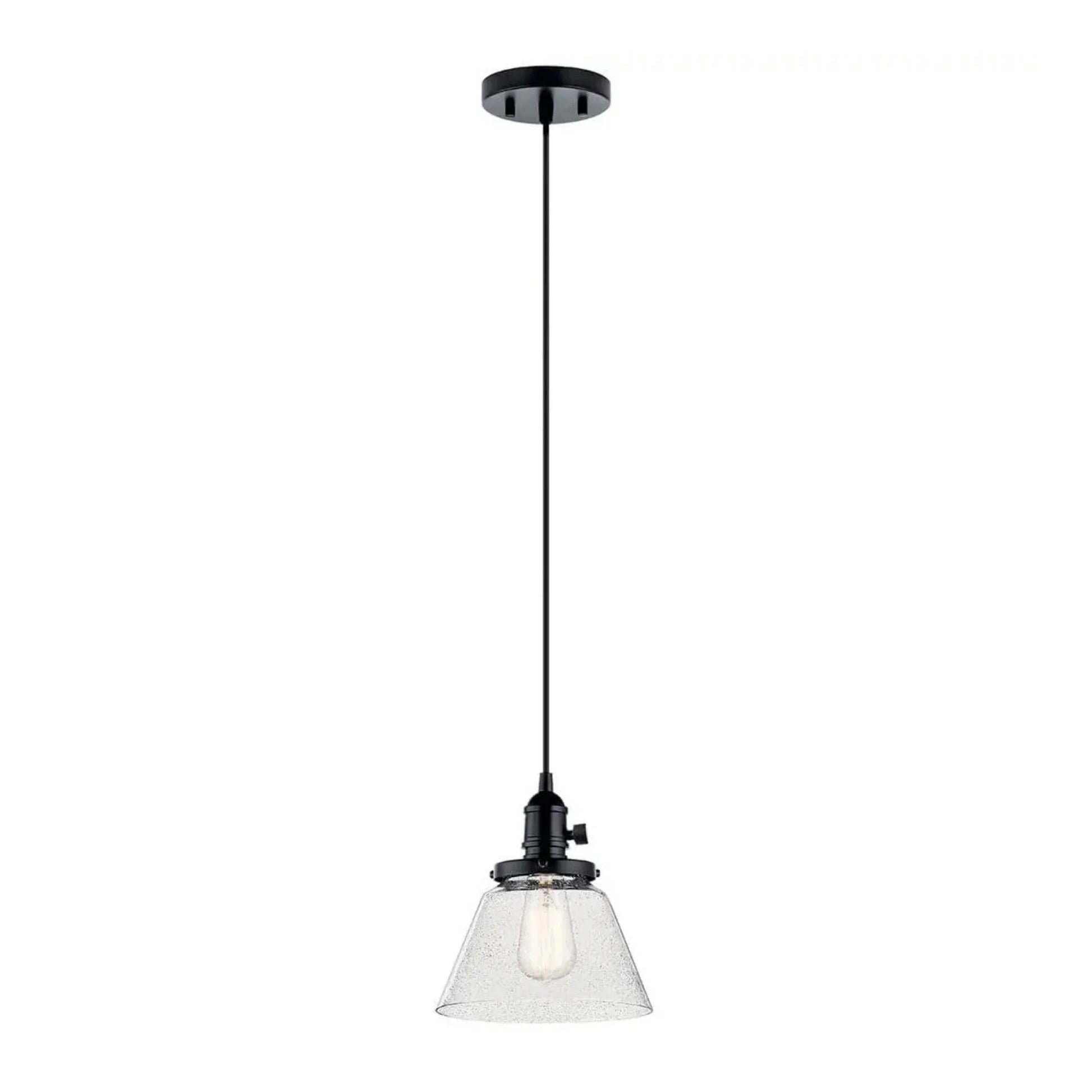 Kichler Lighting - Avery 8" Cone Mini Pendant, Black Finish | Bees Lighting