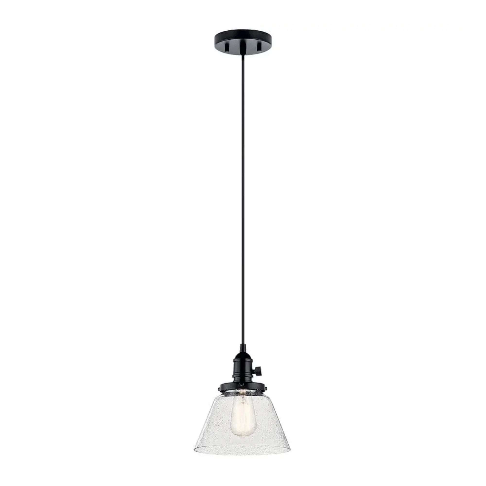 Kichler Lighting - Avery 8" Cone Mini Pendant, Black Finish | Bees Lighting