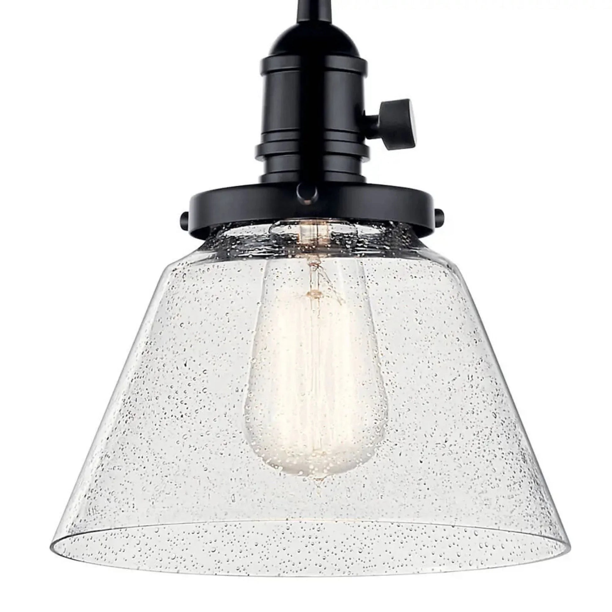 Kichler Lighting - Avery 8" Cone Mini Pendant, Black Finish | Bees Lighting