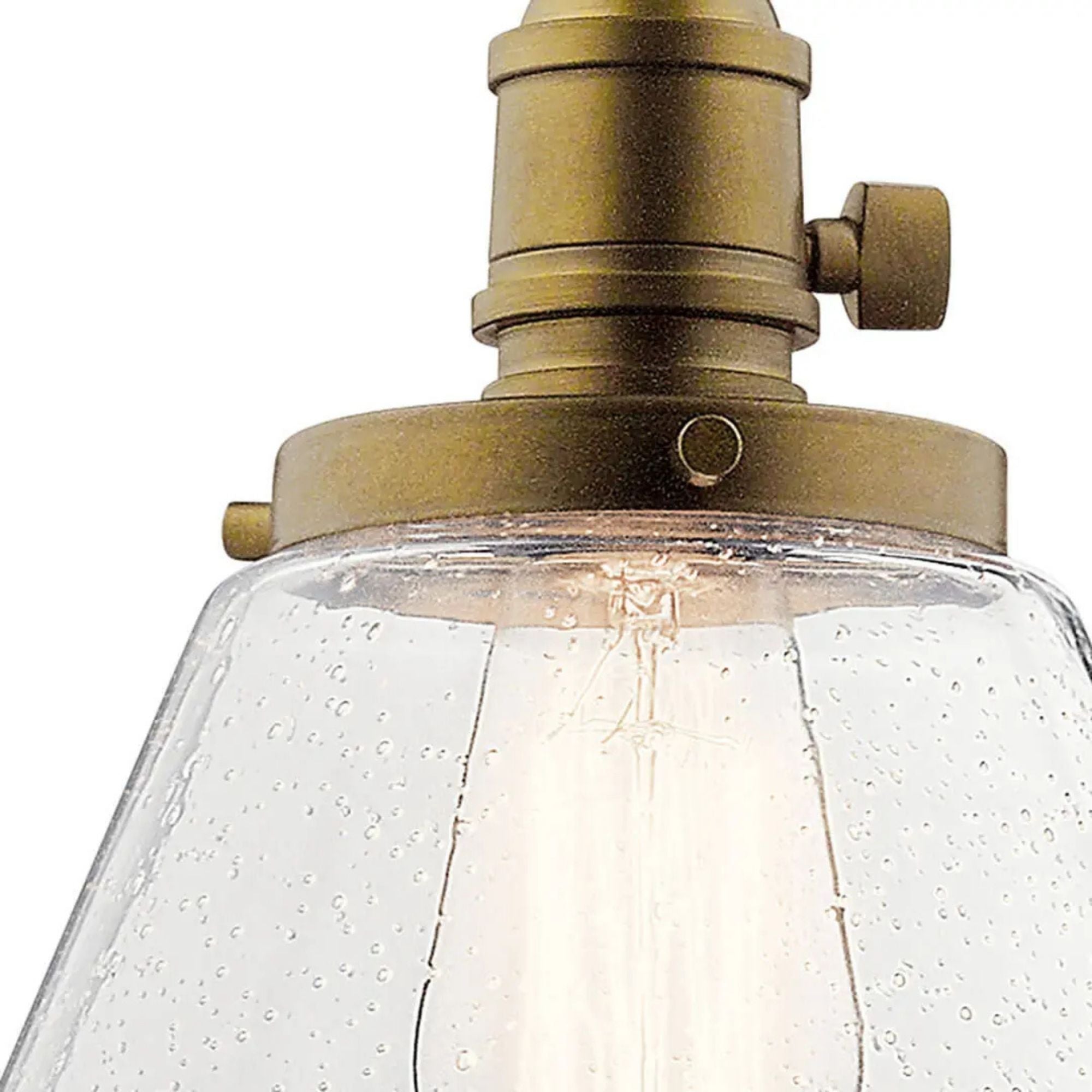 Avery 8" Cone Mini Pendant, Natural Brass Finish