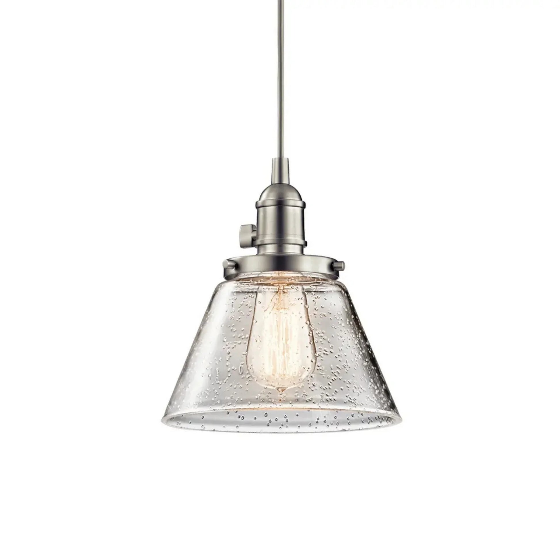 Kichler Lighting - Avery 8" Cone Mini Pendant, Brushed Nickel Finish | Bees Lighting