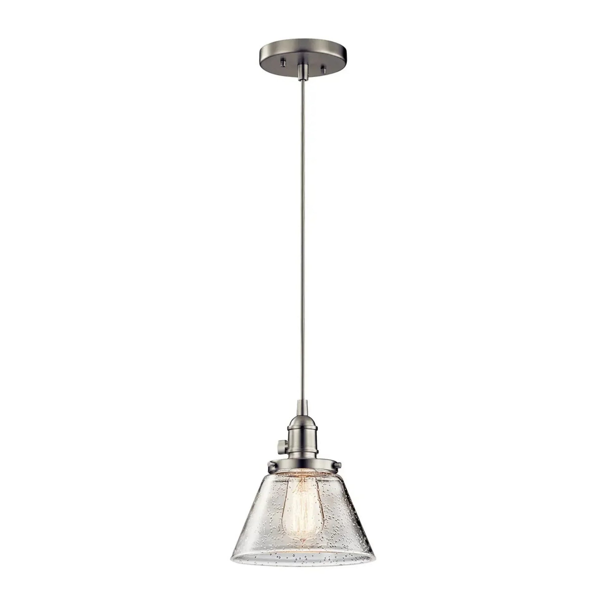 Kichler Lighting - Avery 8" Cone Mini Pendant, Brushed Nickel Finish | Bees Lighting