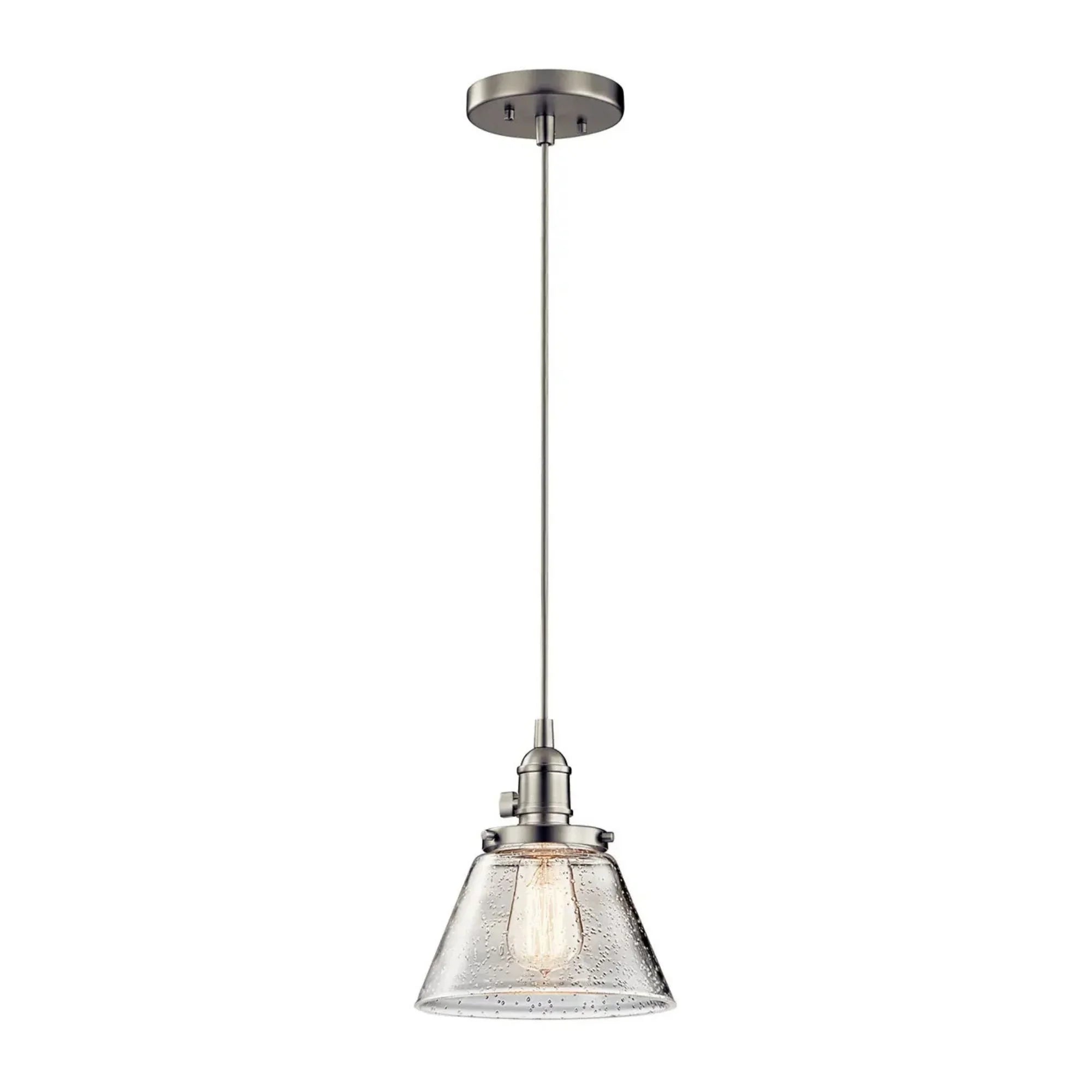 Kichler Lighting - Avery 8" Cone Mini Pendant, Brushed Nickel Finish | Bees Lighting
