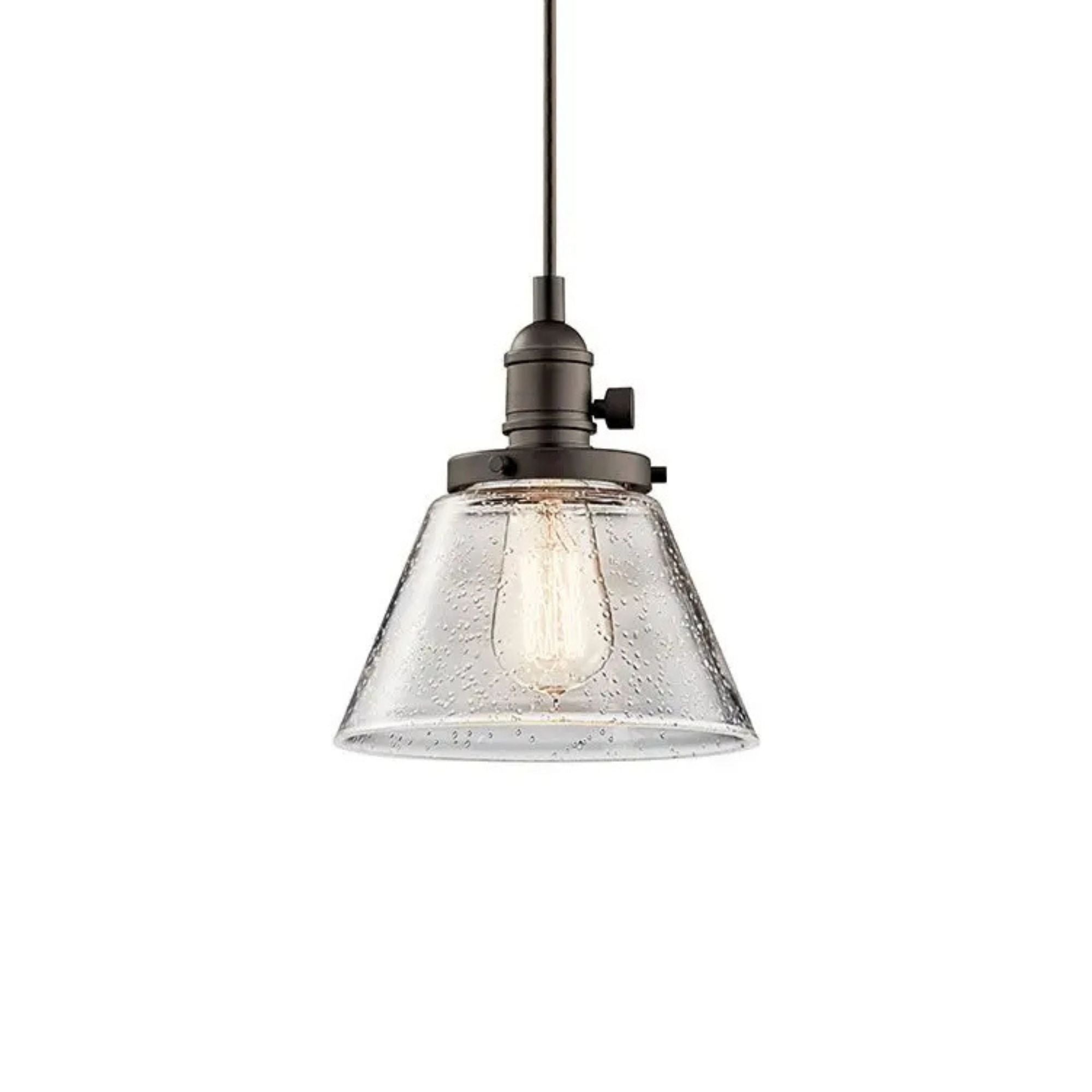 Avery 8" Cone Mini Pendant, Olde Bronze Finish