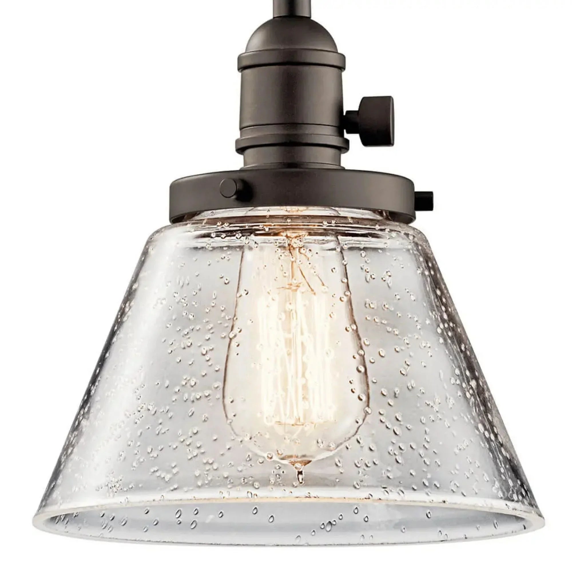 Kichler Lighting - Avery 8" Cone Mini Pendant, Olde Bronze Finish | Bees Lighting