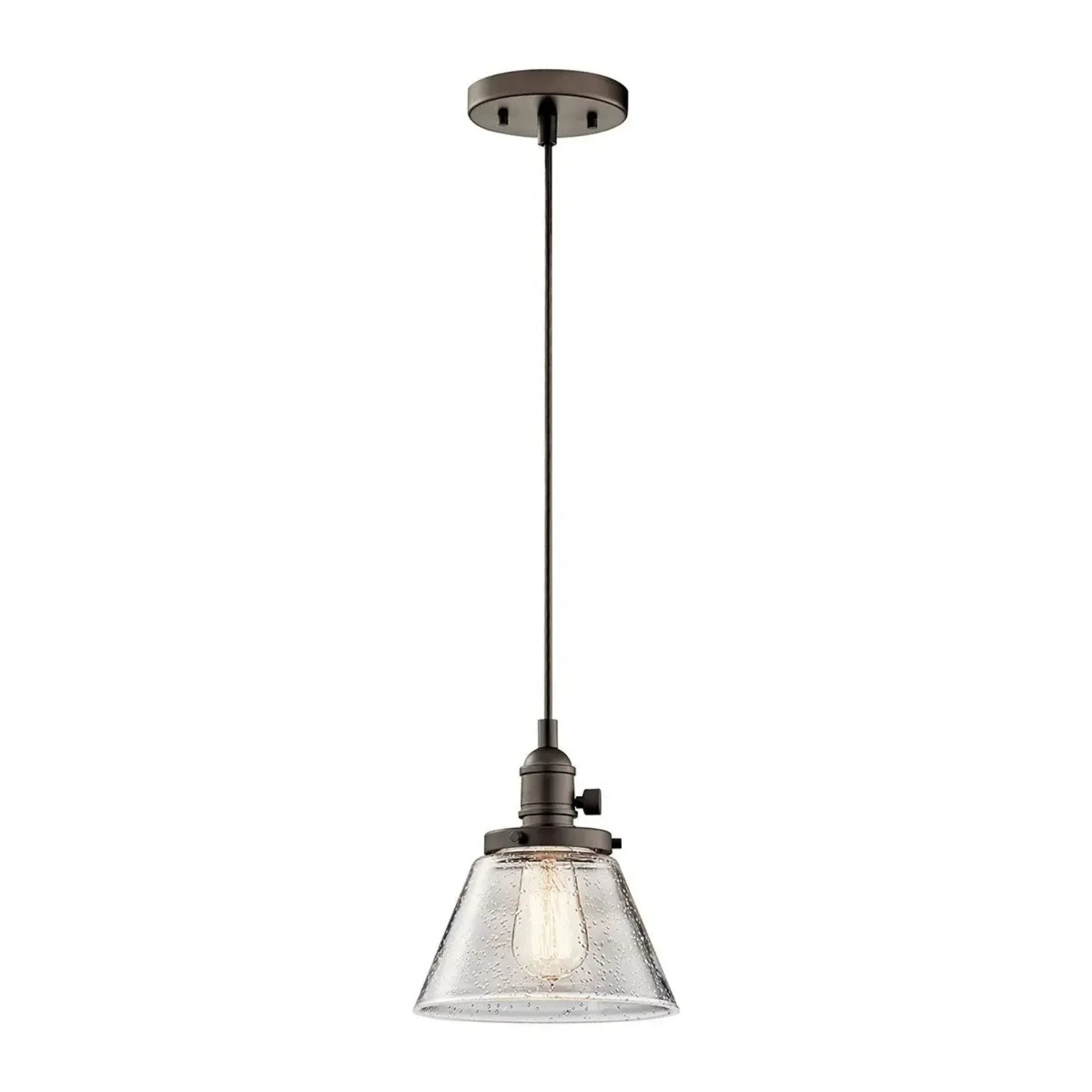 Kichler Lighting - Avery 8" Cone Mini Pendant, Olde Bronze Finish | Bees Lighting