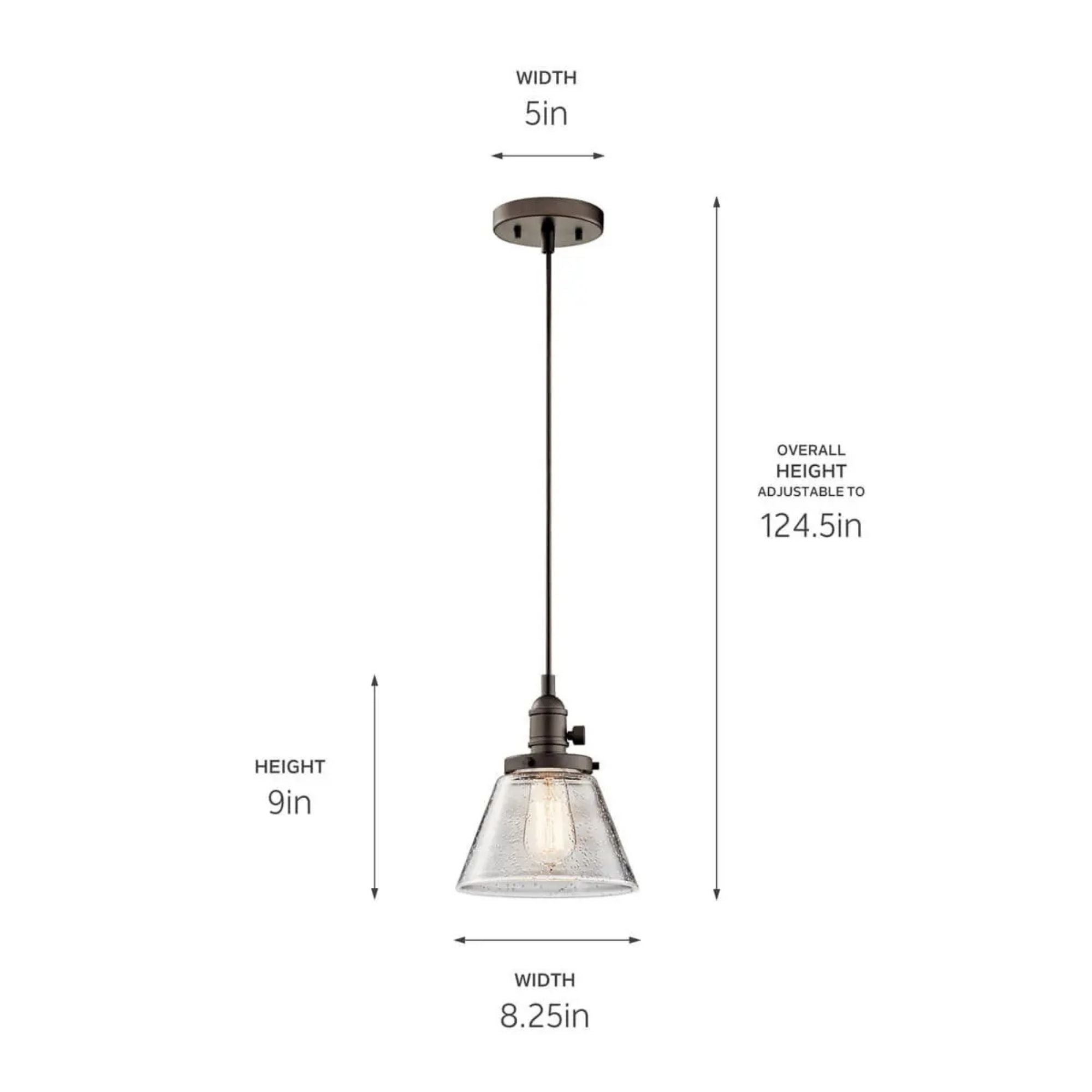 Kichler Avery 8 in. Pendant Light Olde Bronze
