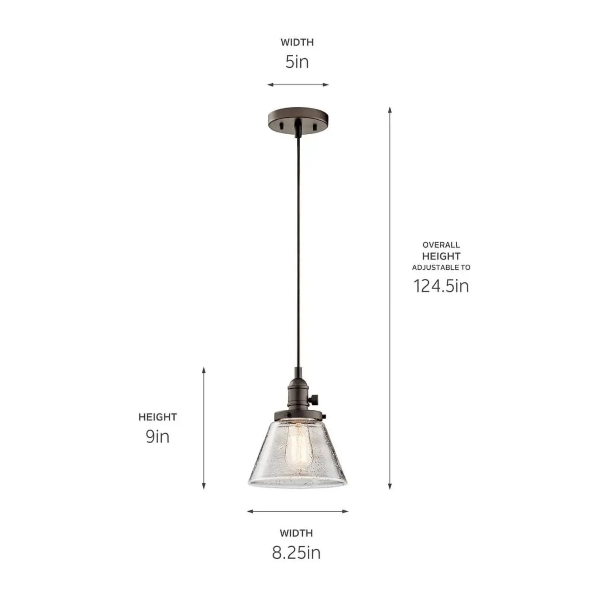Kichler Lighting - Avery 8" Cone Mini Pendant, Olde Bronze Finish | Bees Lighting