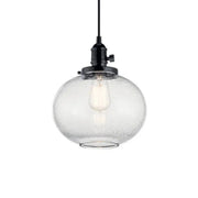 Avery 10" Globe Mini Pendant, Black Finish