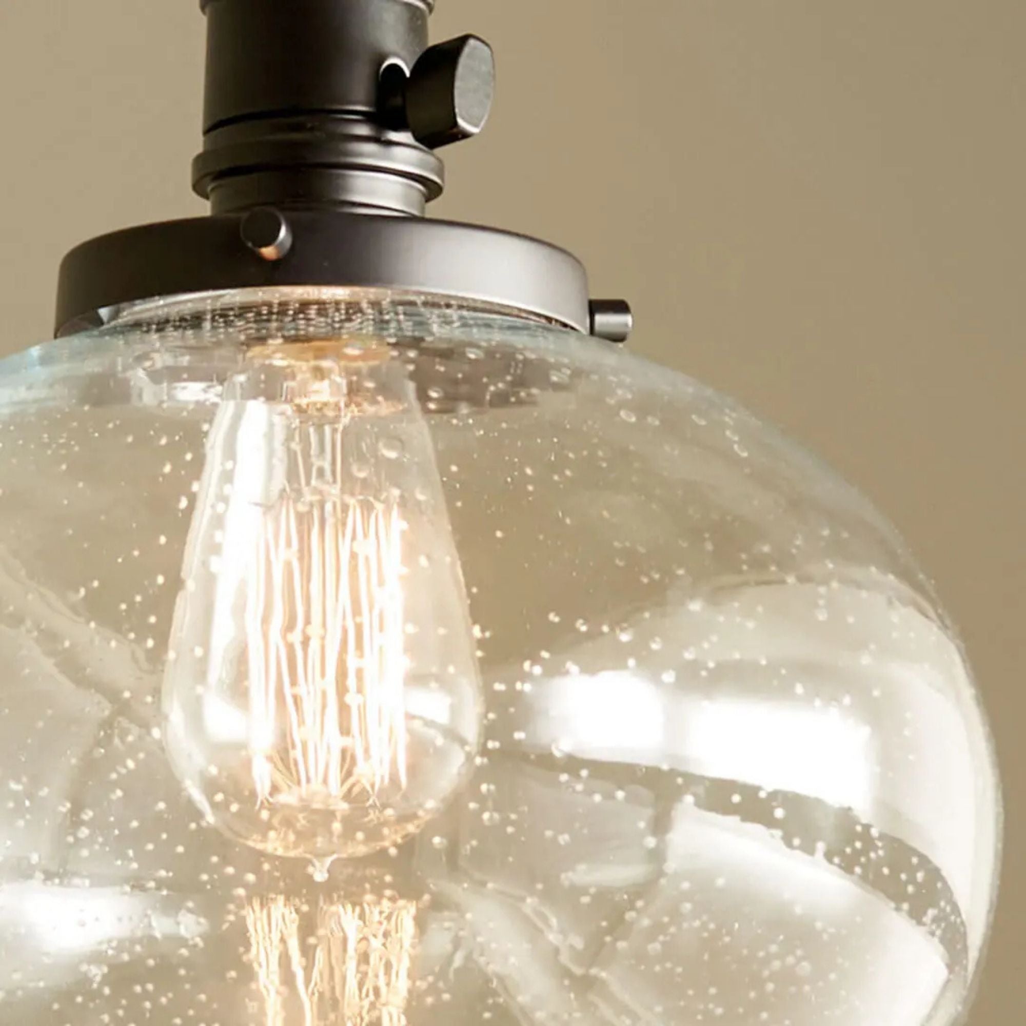 Avery 10" Globe Mini Pendant, Black Finish