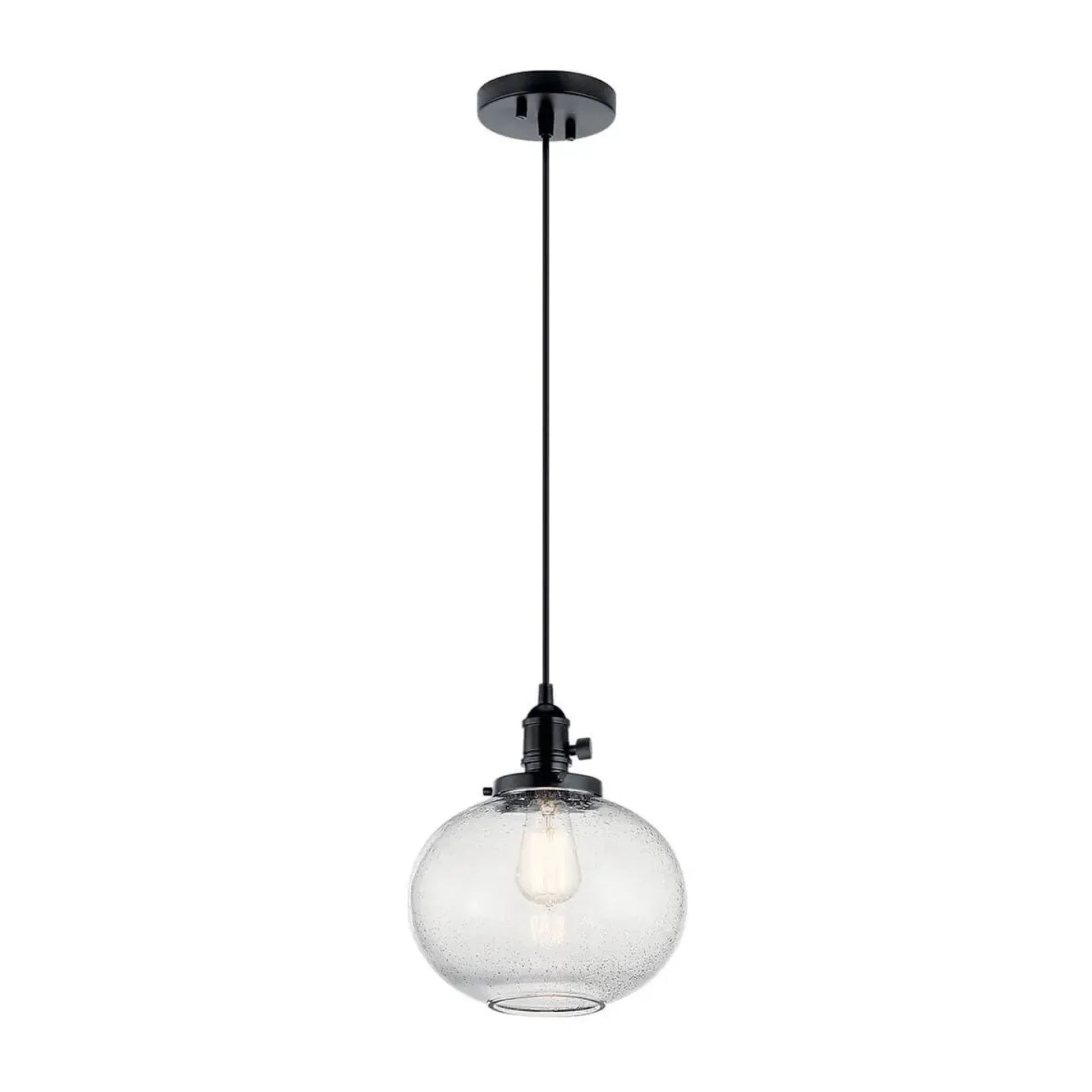 Kichler Lighting - Avery 10" Globe Mini Pendant, Black Finish | Bees Lighting