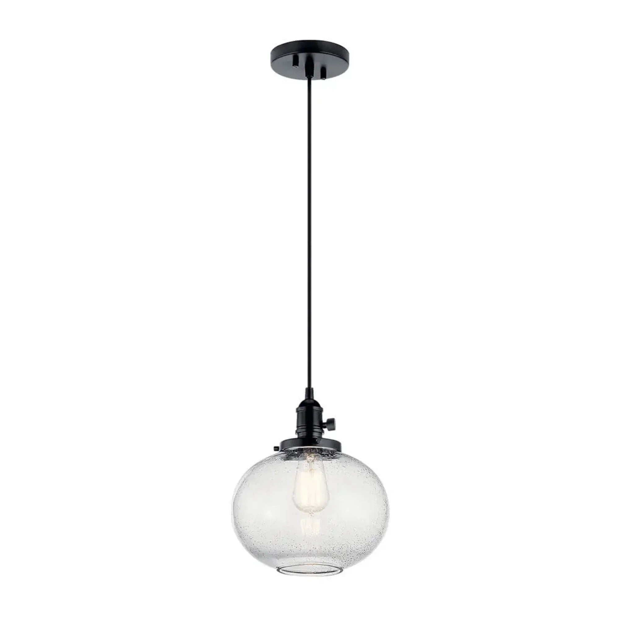 Kichler Lighting - Avery 10" Globe Mini Pendant, Black Finish | Bees Lighting