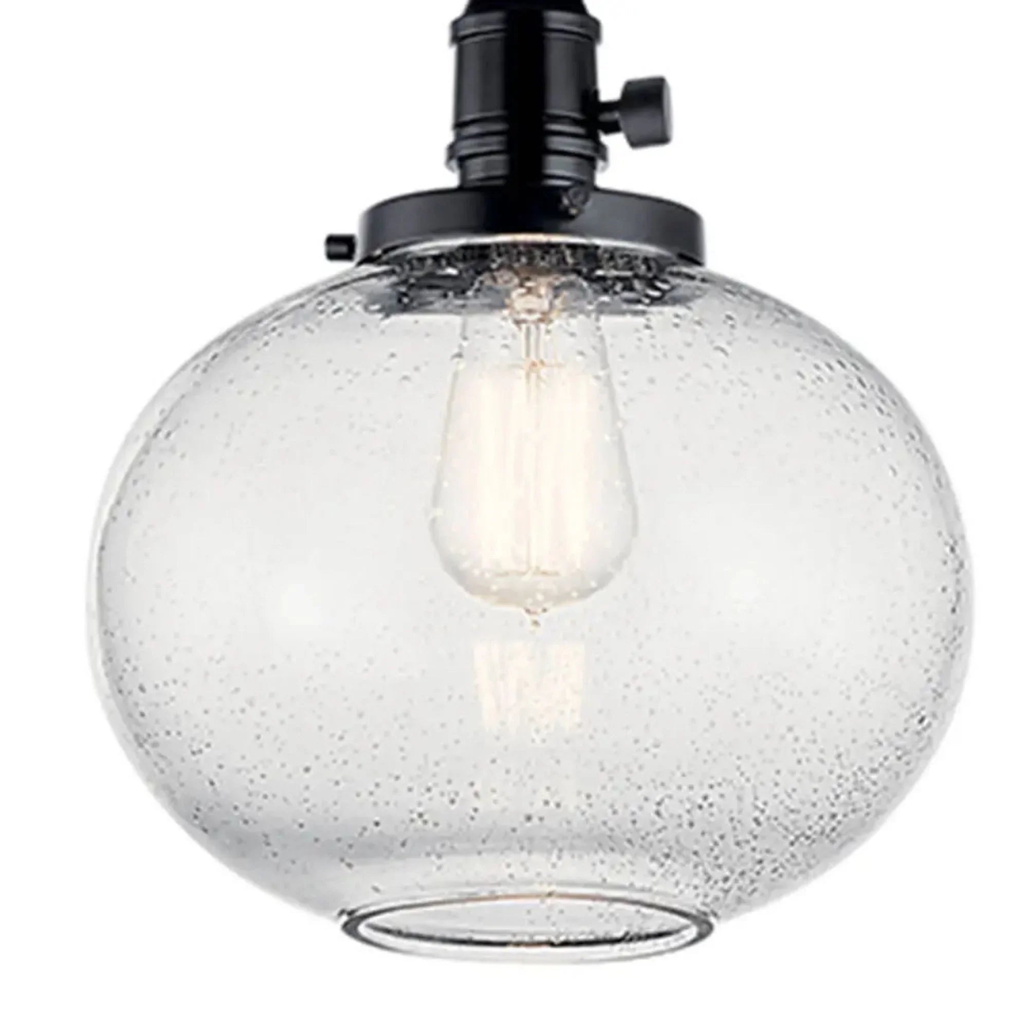 Kichler Lighting - Avery 10" Globe Mini Pendant, Black Finish | Bees Lighting