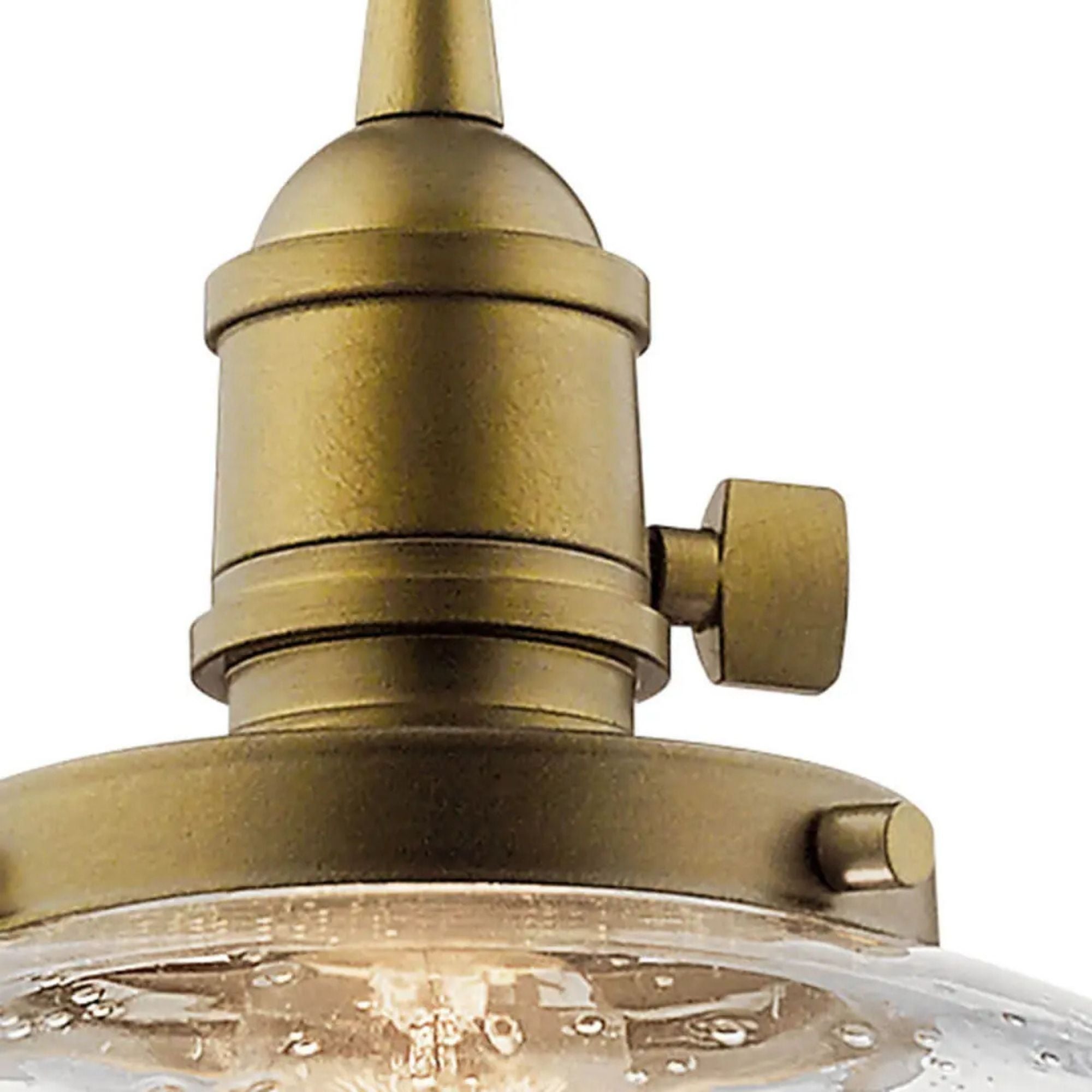 Avery 10" Globe Mini Pendant, Natural Brass Finish