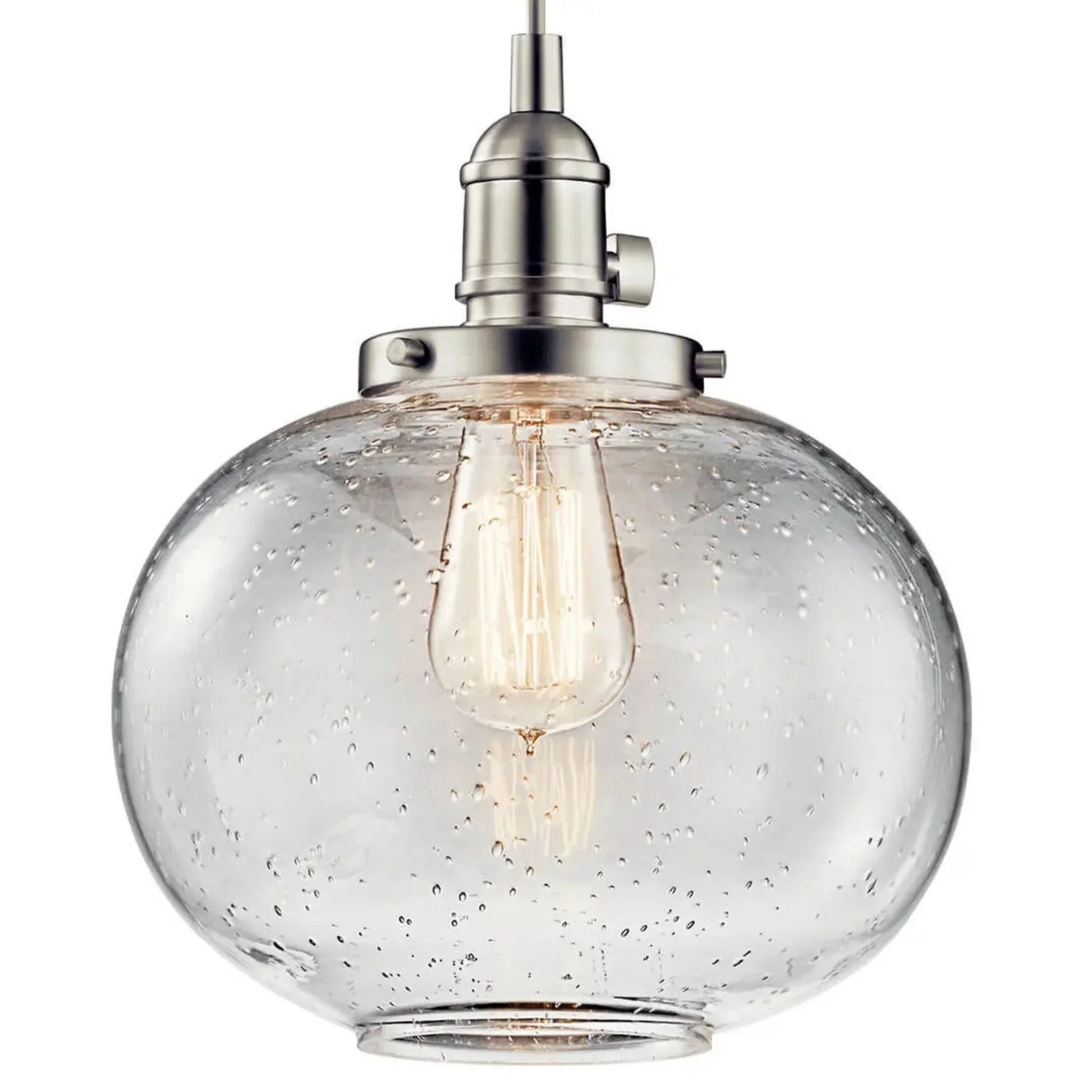 Kichler Lighting - Avery 10" Globe Mini Pendant, Brushed Nickel Finish | Bees Lighting