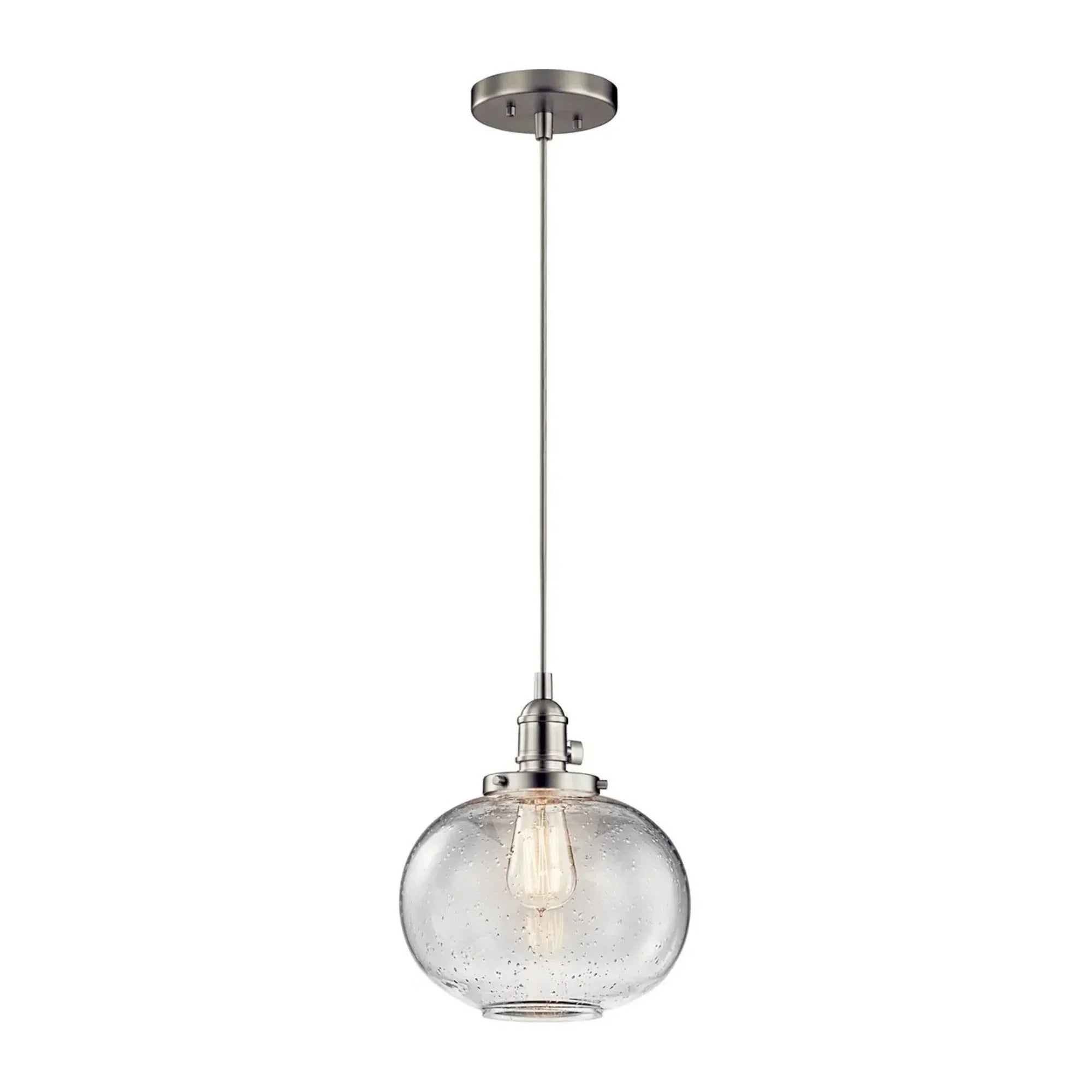 Kichler Lighting - Avery 10" Globe Mini Pendant, Brushed Nickel Finish | Bees Lighting