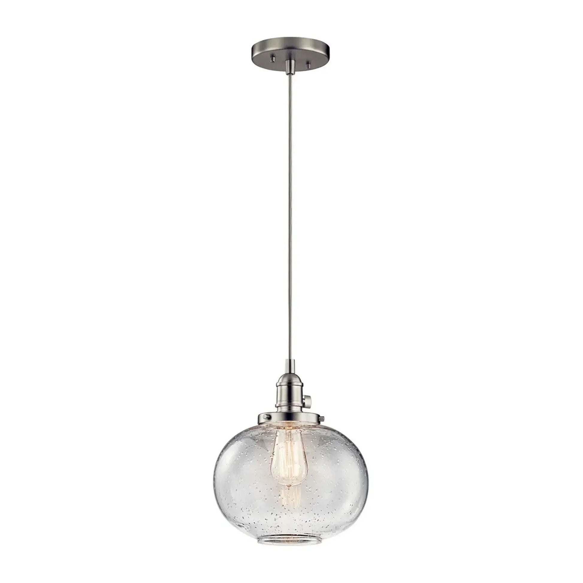 Kichler Lighting - Avery 10" Globe Mini Pendant, Brushed Nickel Finish | Bees Lighting