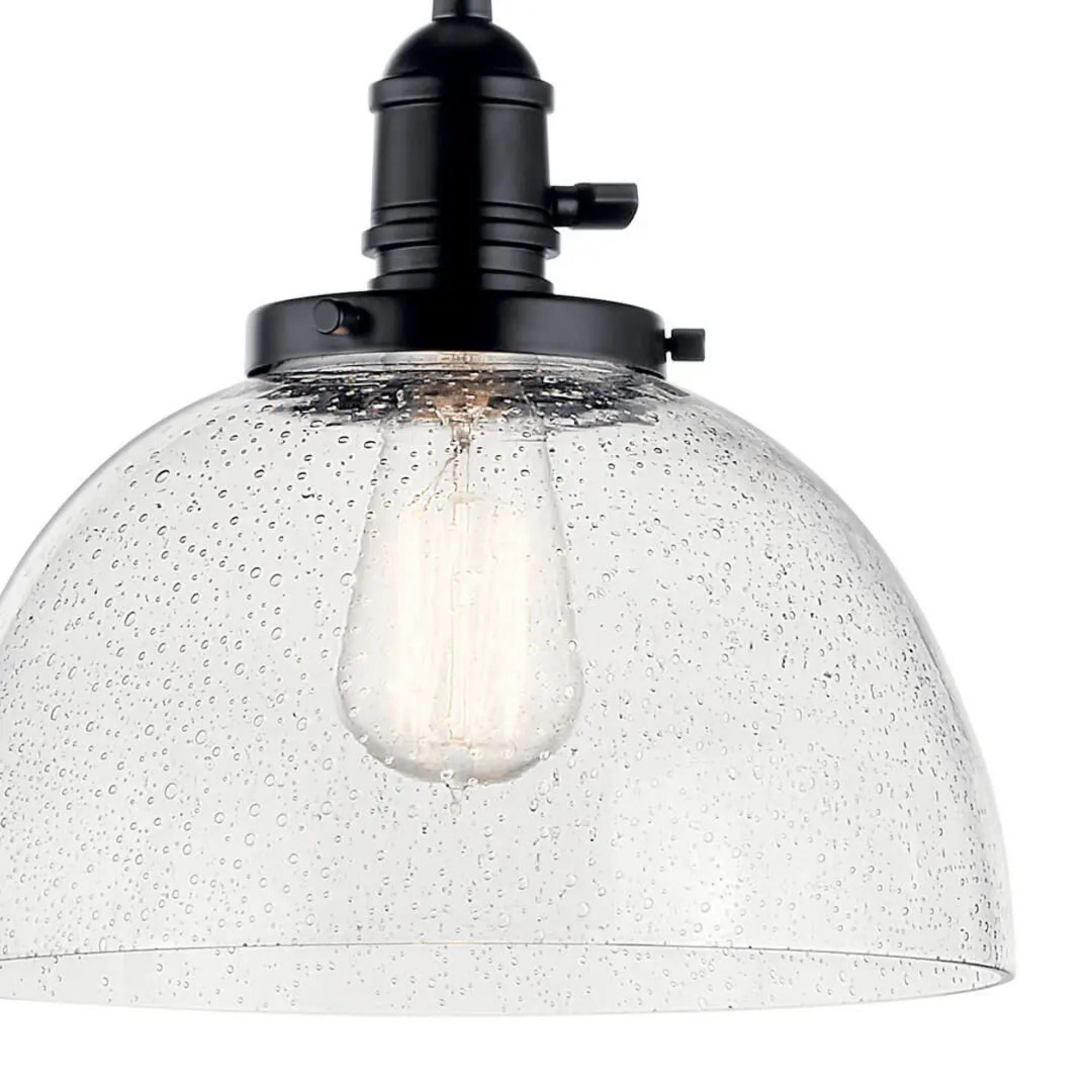 Avery 10" Dome Mini Pendant, Black Finish