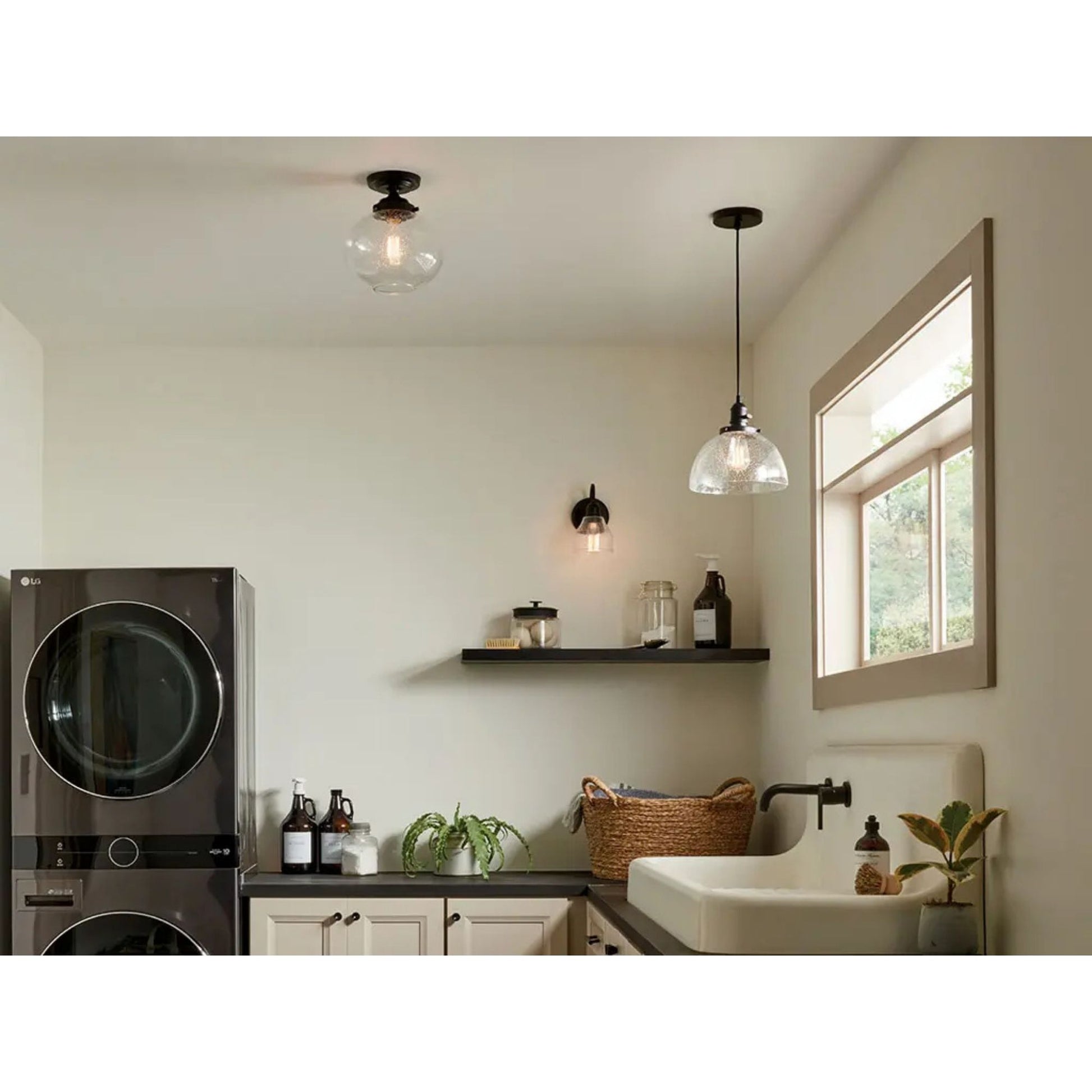 Avery 10" Dome Mini Pendant, Black Finish - Bees Lighting