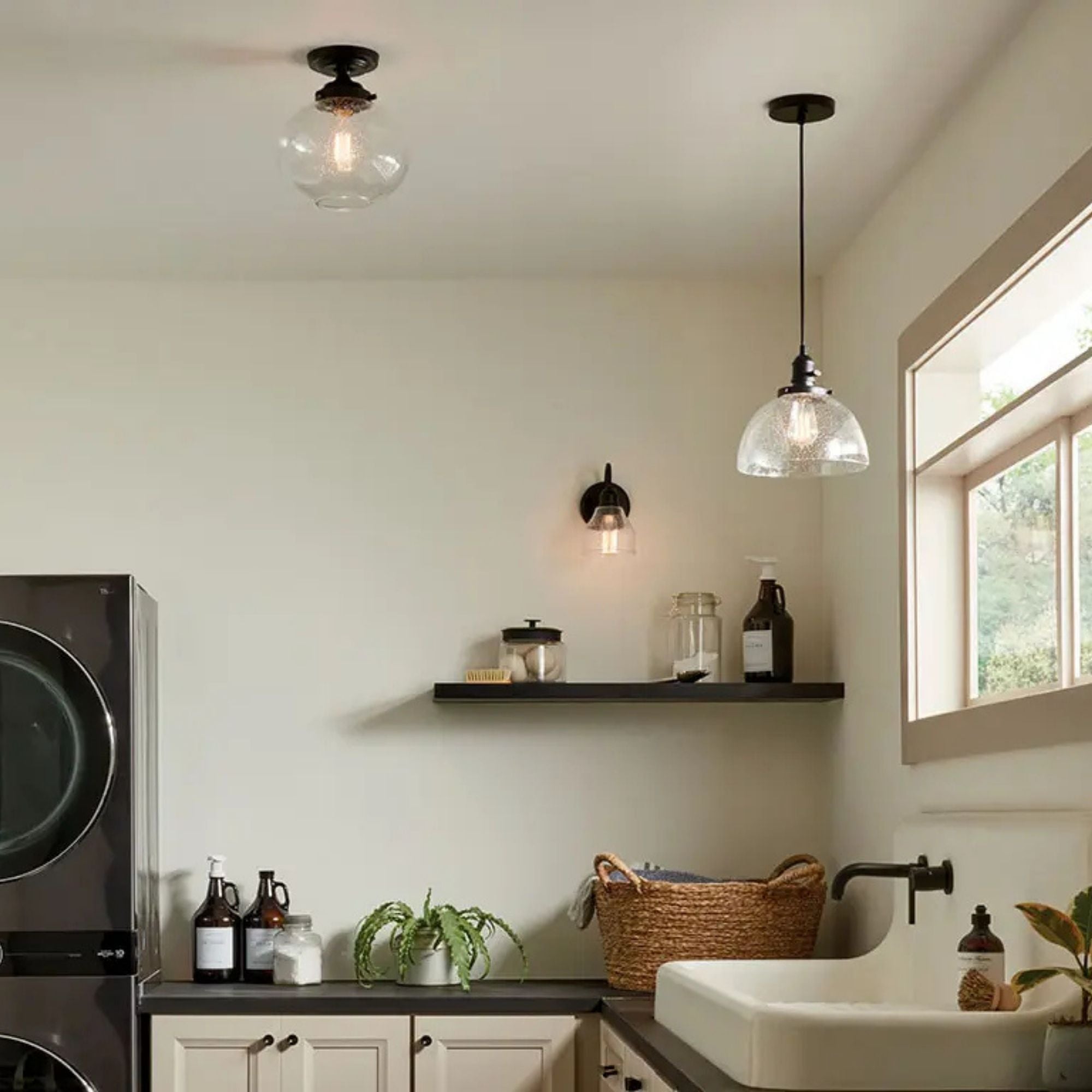 Avery 10" Dome Mini Pendant, Black Finish