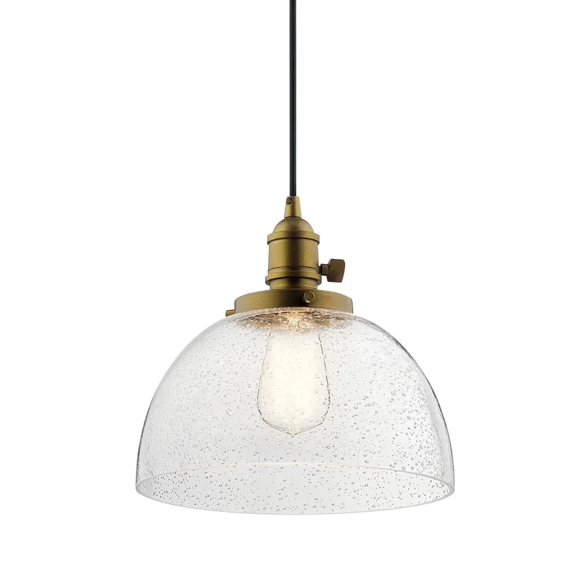 Kichler Lighting - Avery 10" Dome Mini Pendant, Natural Brass Finish | Bees Lighting