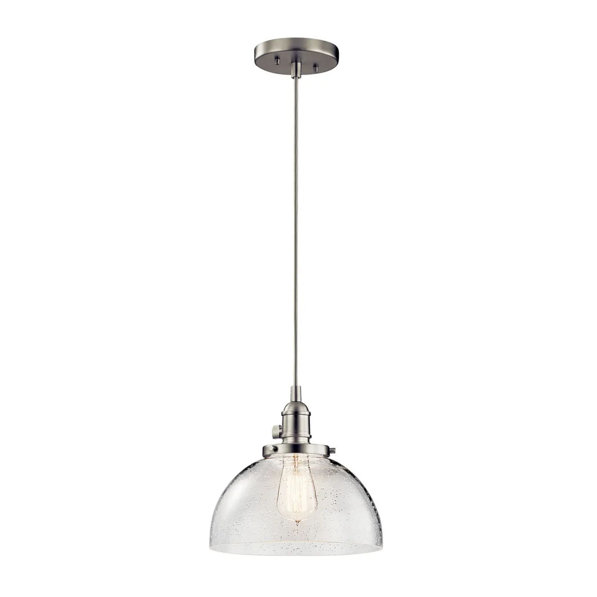 Avery 10" Dome Mini Pendant, Brushed Nickel Finish