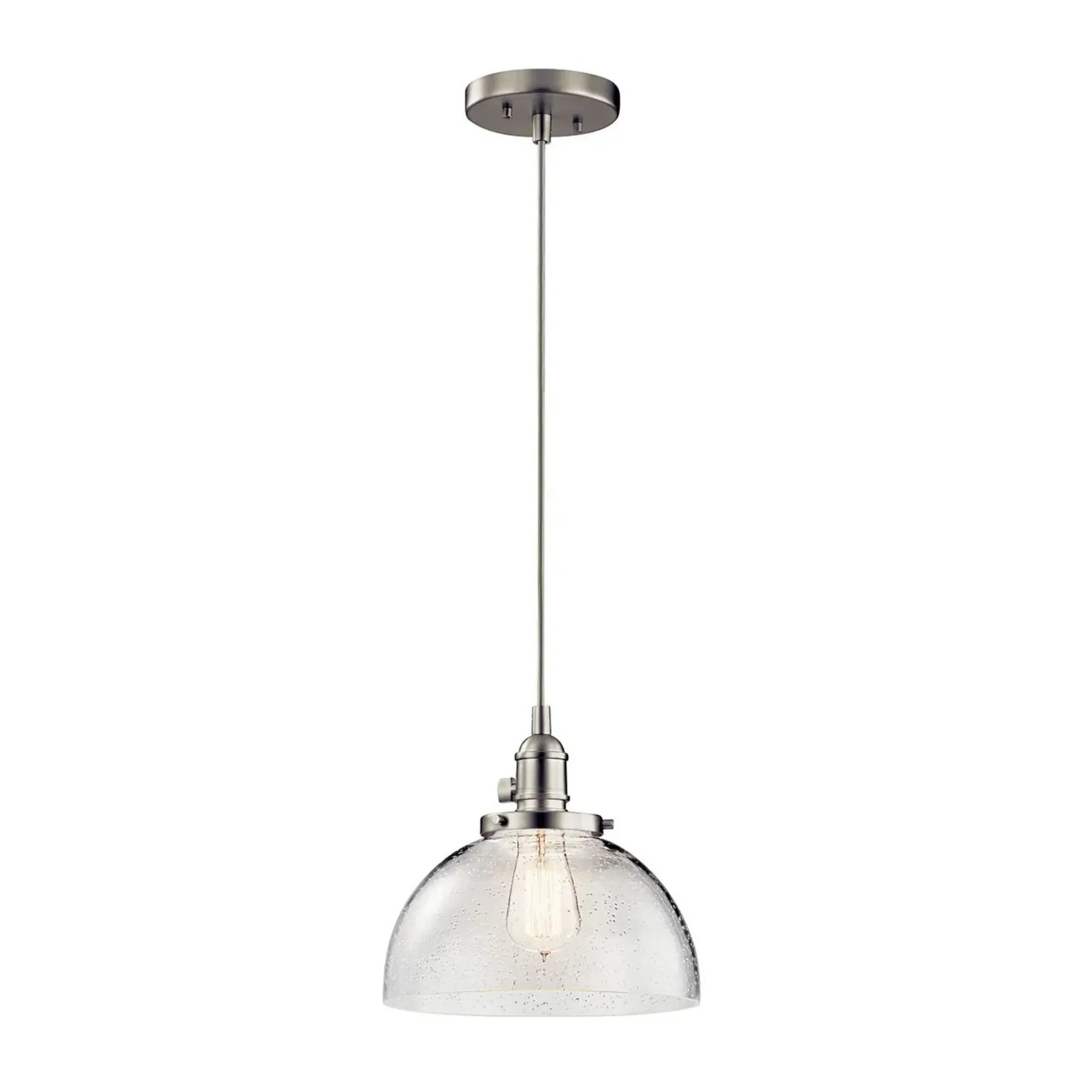 Kichler Lighting - Avery 10" Dome Mini Pendant, Brushed Nickel Finish | Bees Lighting