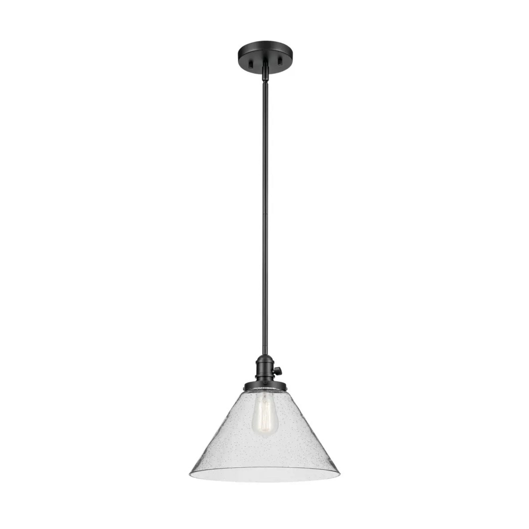 Avery 14" Cone Pendant, Black Finish - Bees Lighting