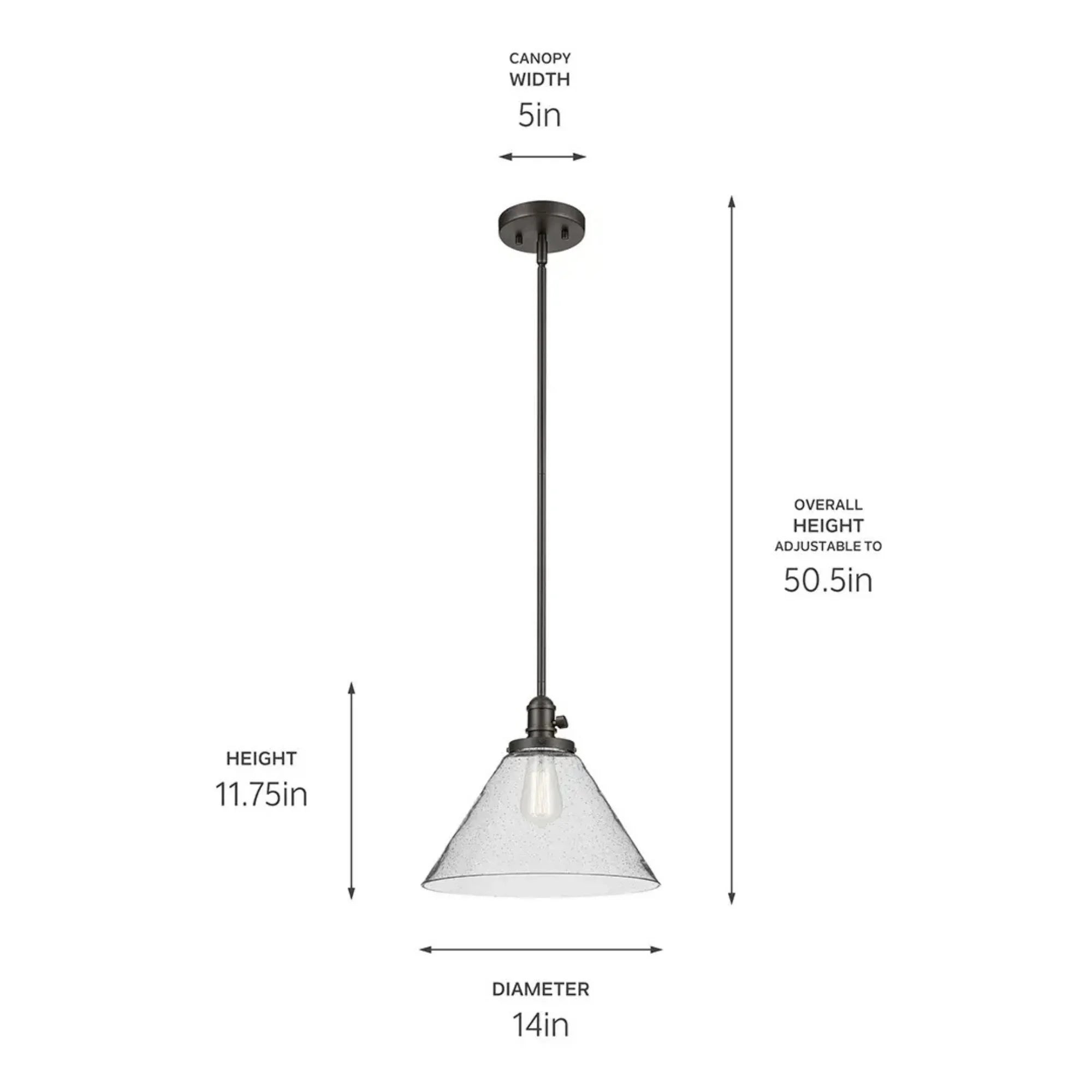 Kichler Lighting - Avery 14" Cone Pendant, Olde Bronze Finish | Bees Lighting