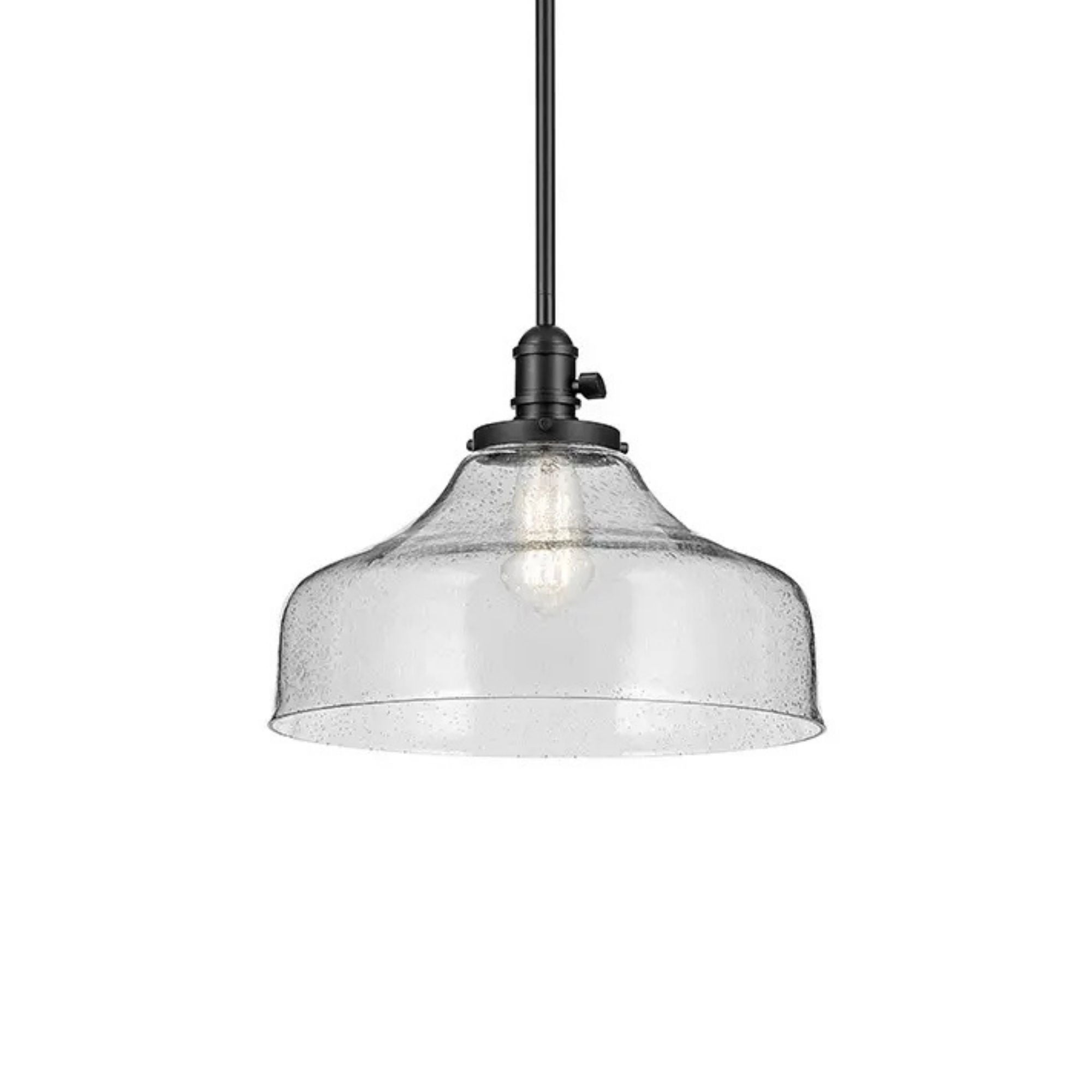 Avery 15" Bell Pendant, Black Finish